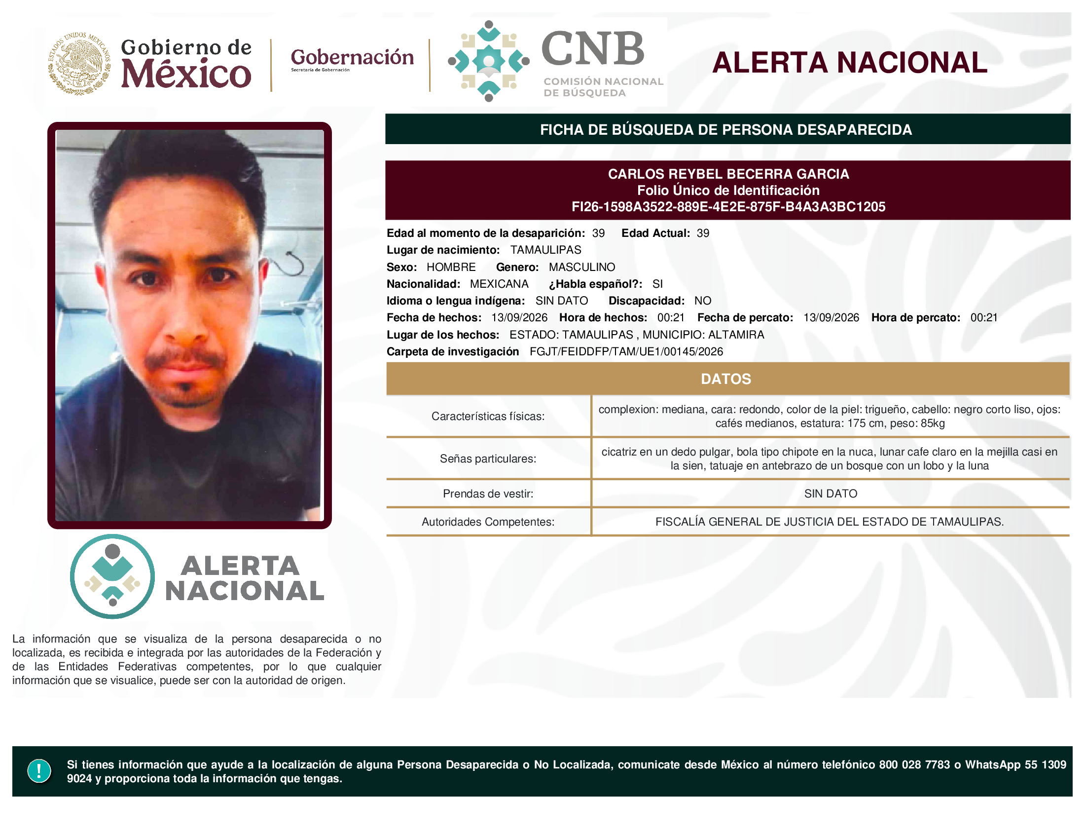 CARLOS REYBEL BECERRA GARCIA