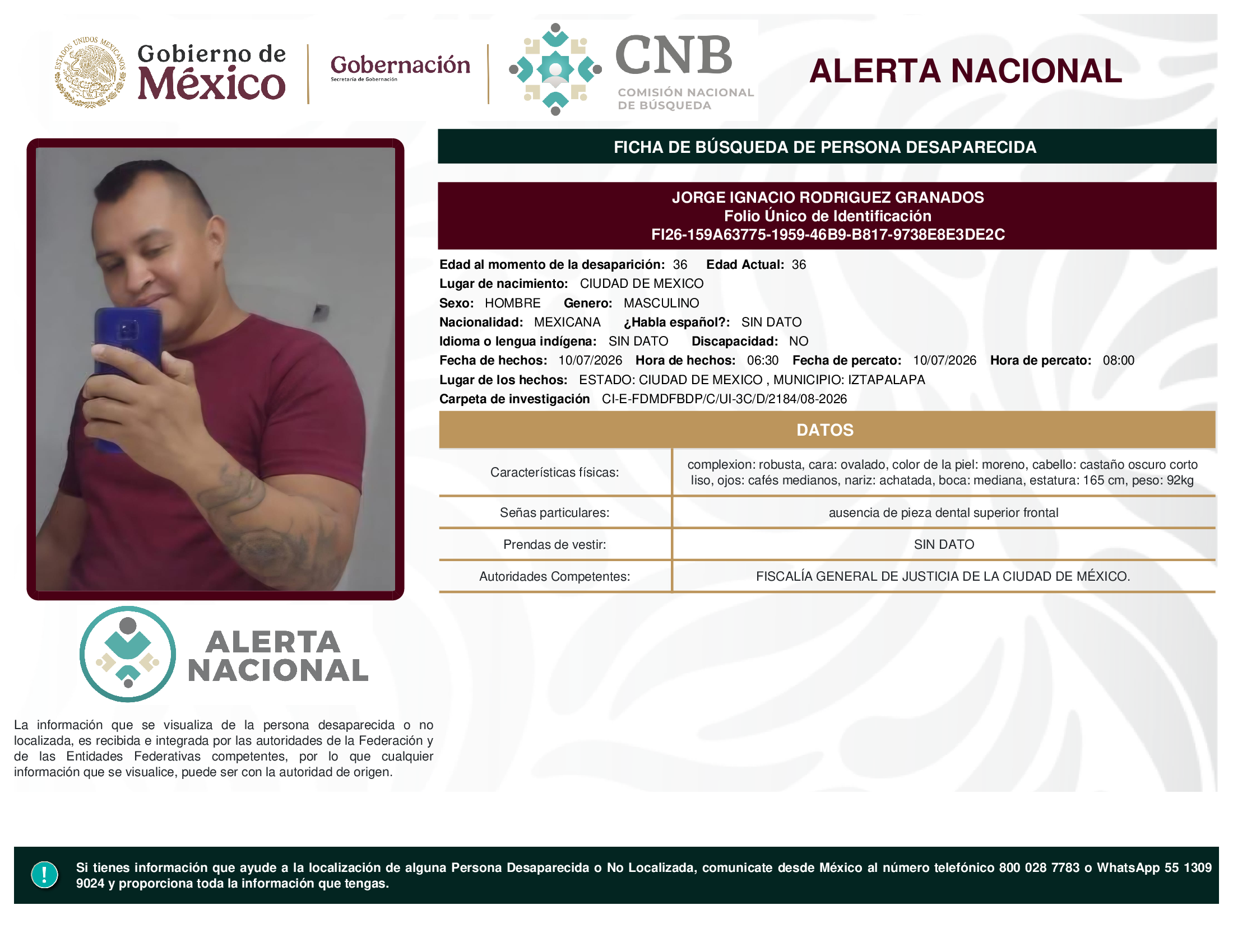 JORGE IGNACIO RODRIGUEZ GRANADOS