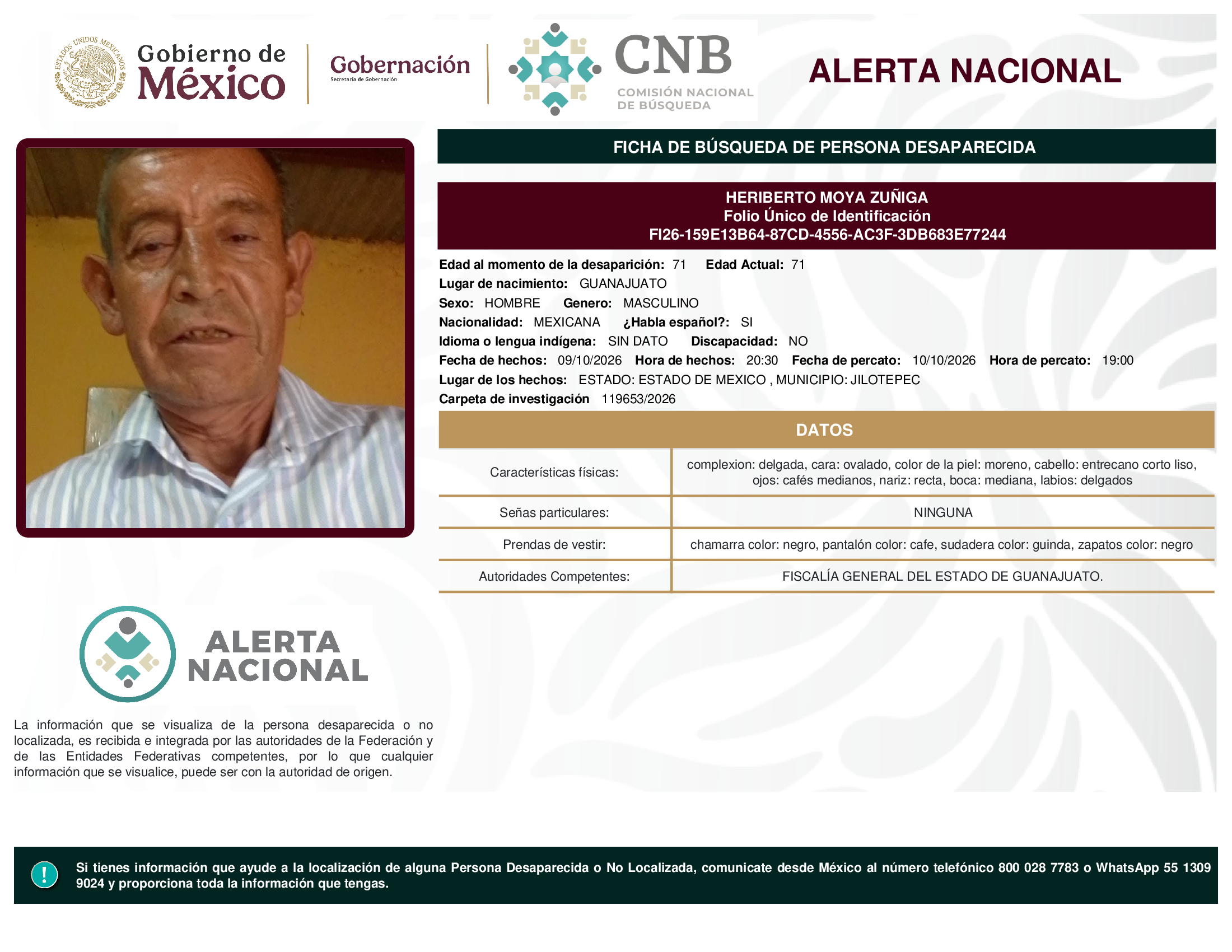 HERIBERTO MOYA ZUÑIGA