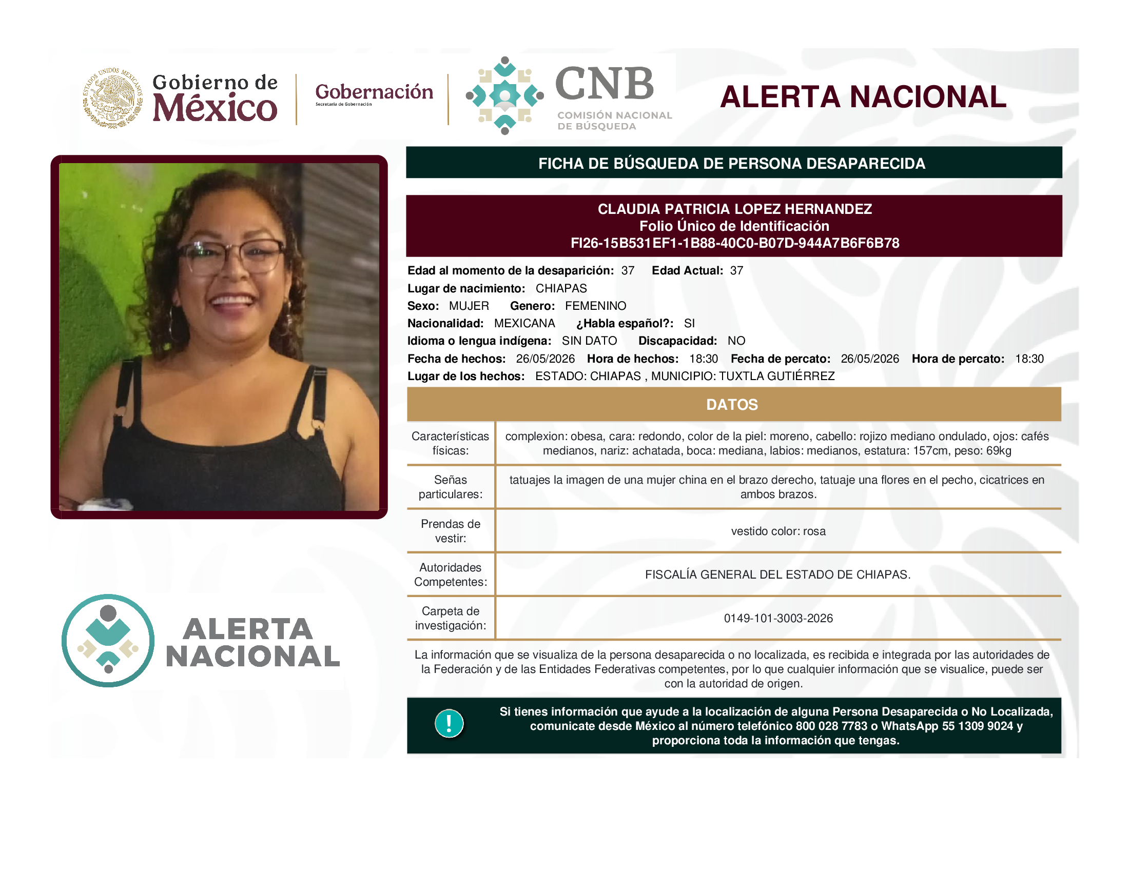 CLAUDIA PATRICIA LOPEZ HERNANDEZ