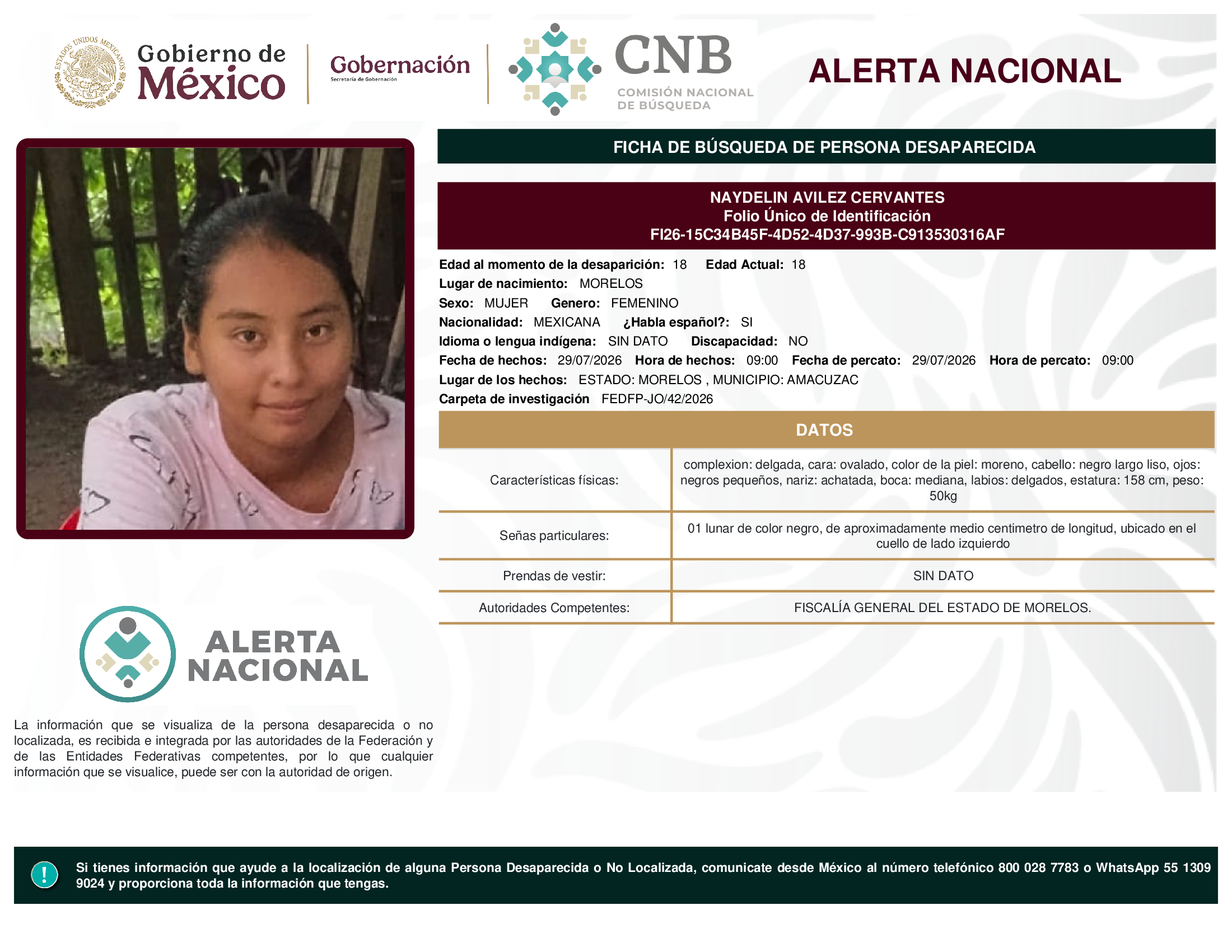 NAYDELIN AVILEZ CERVANTES