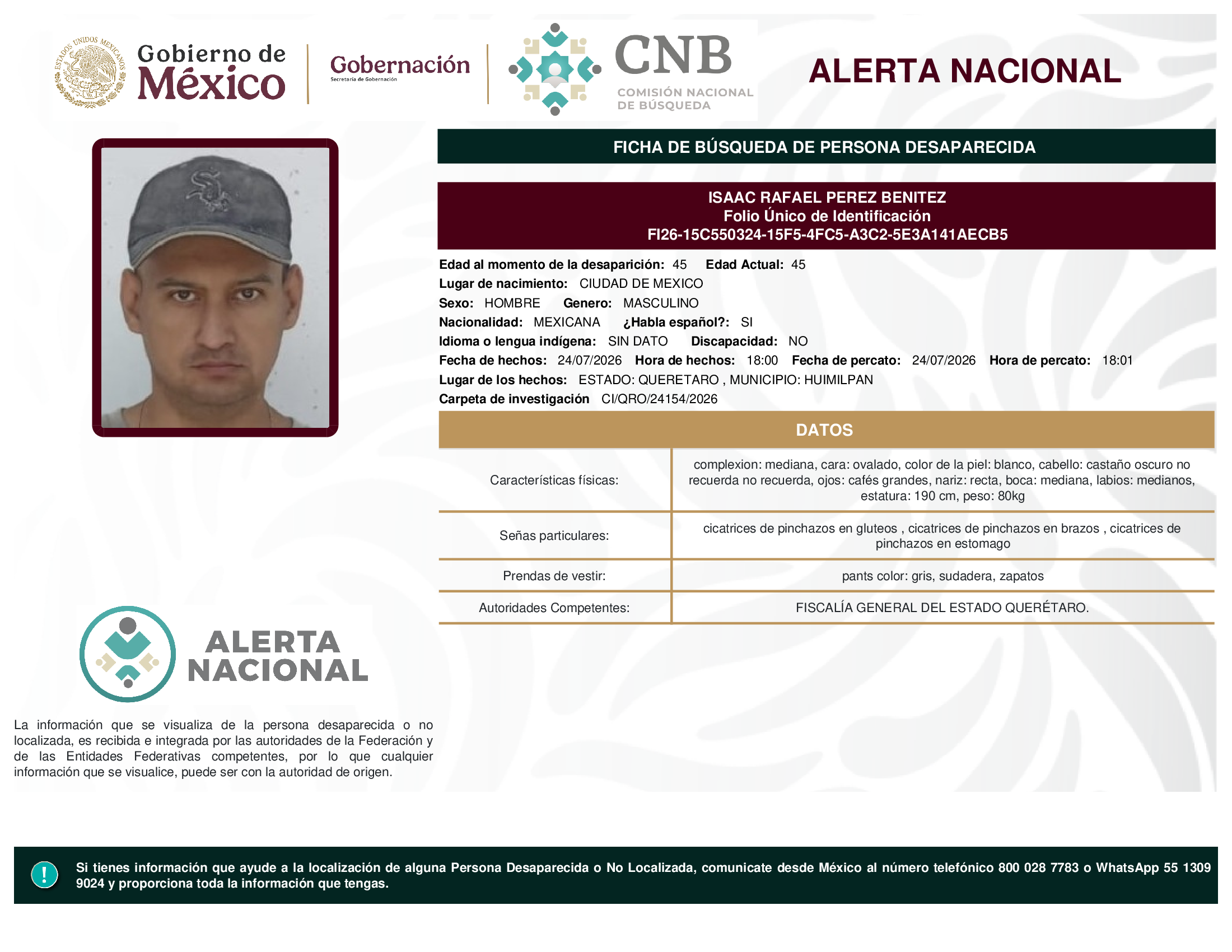 ISAAC RAFAEL PEREZ BENITEZ