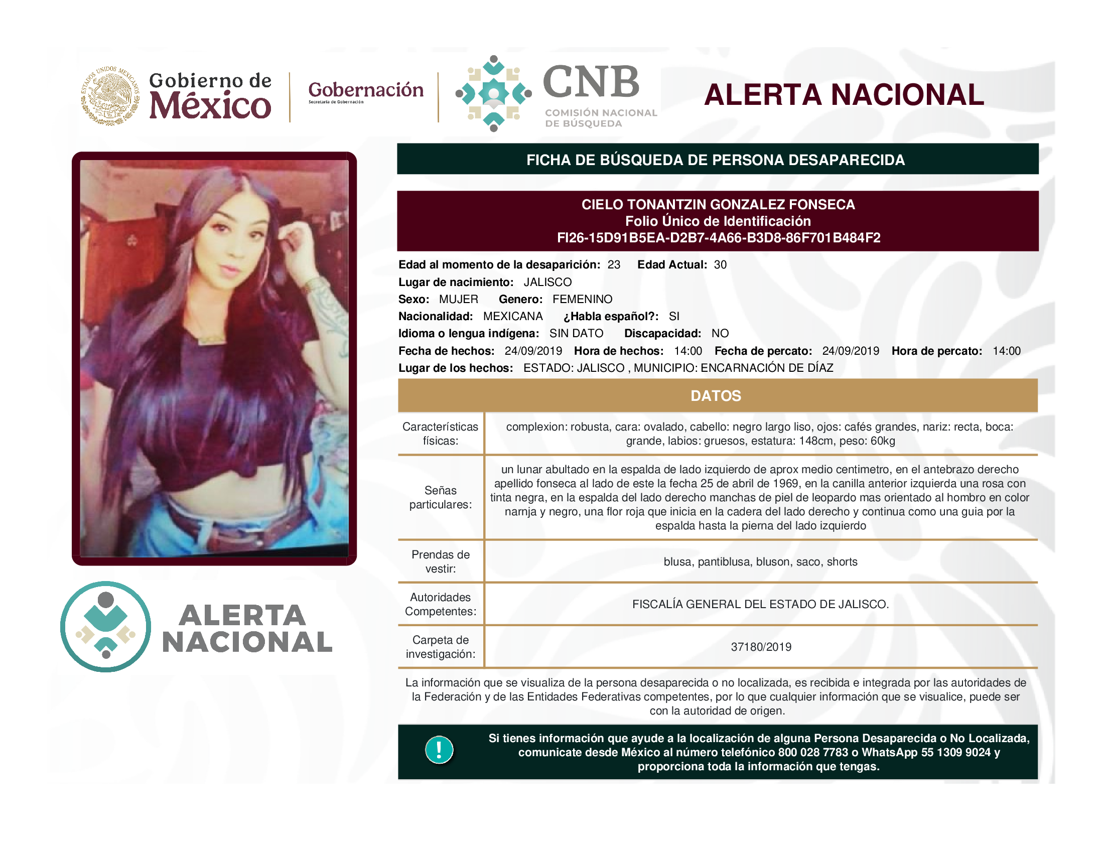 CIELO TONANTZIN GONZALEZ FONSECA
