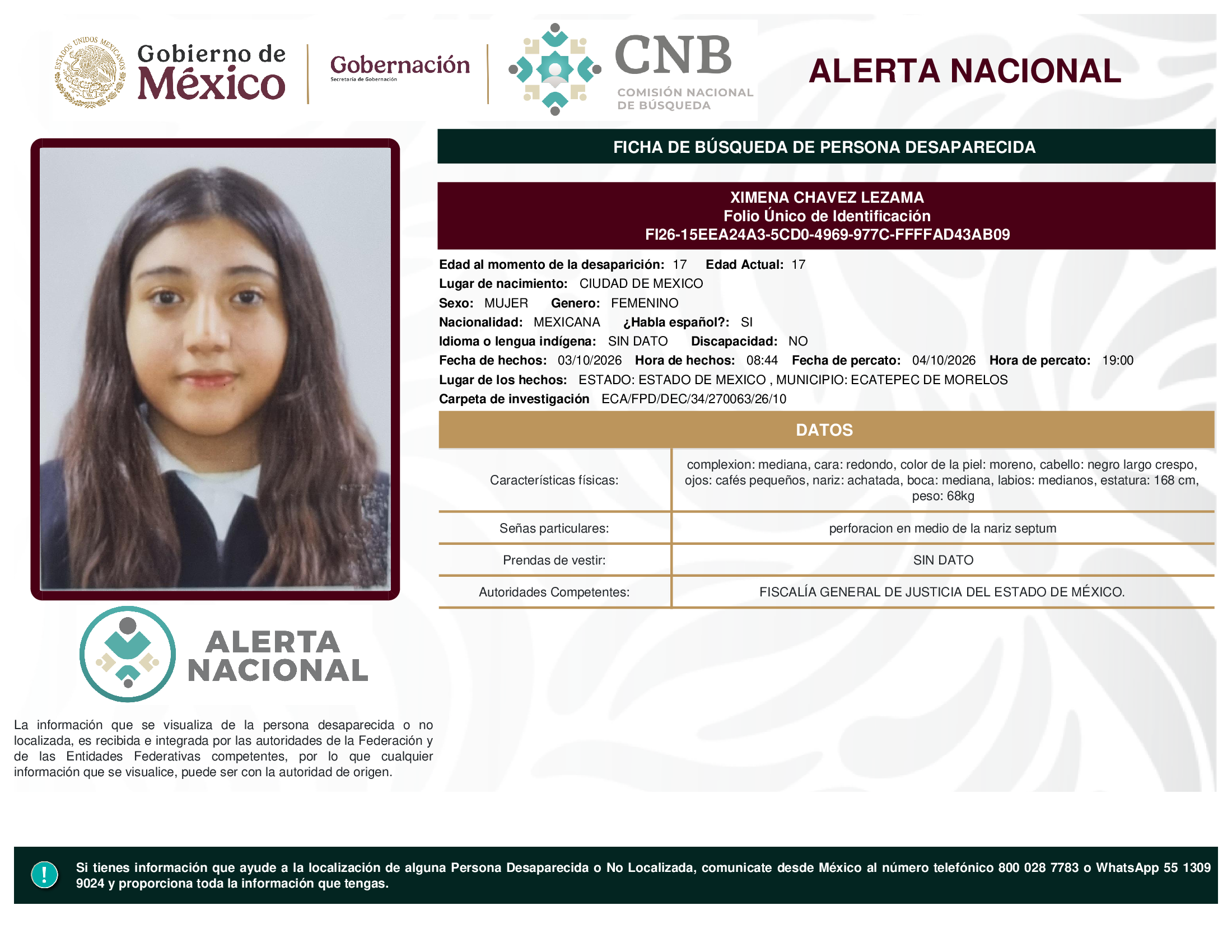 XIMENA CHAVEZ LEZAMA