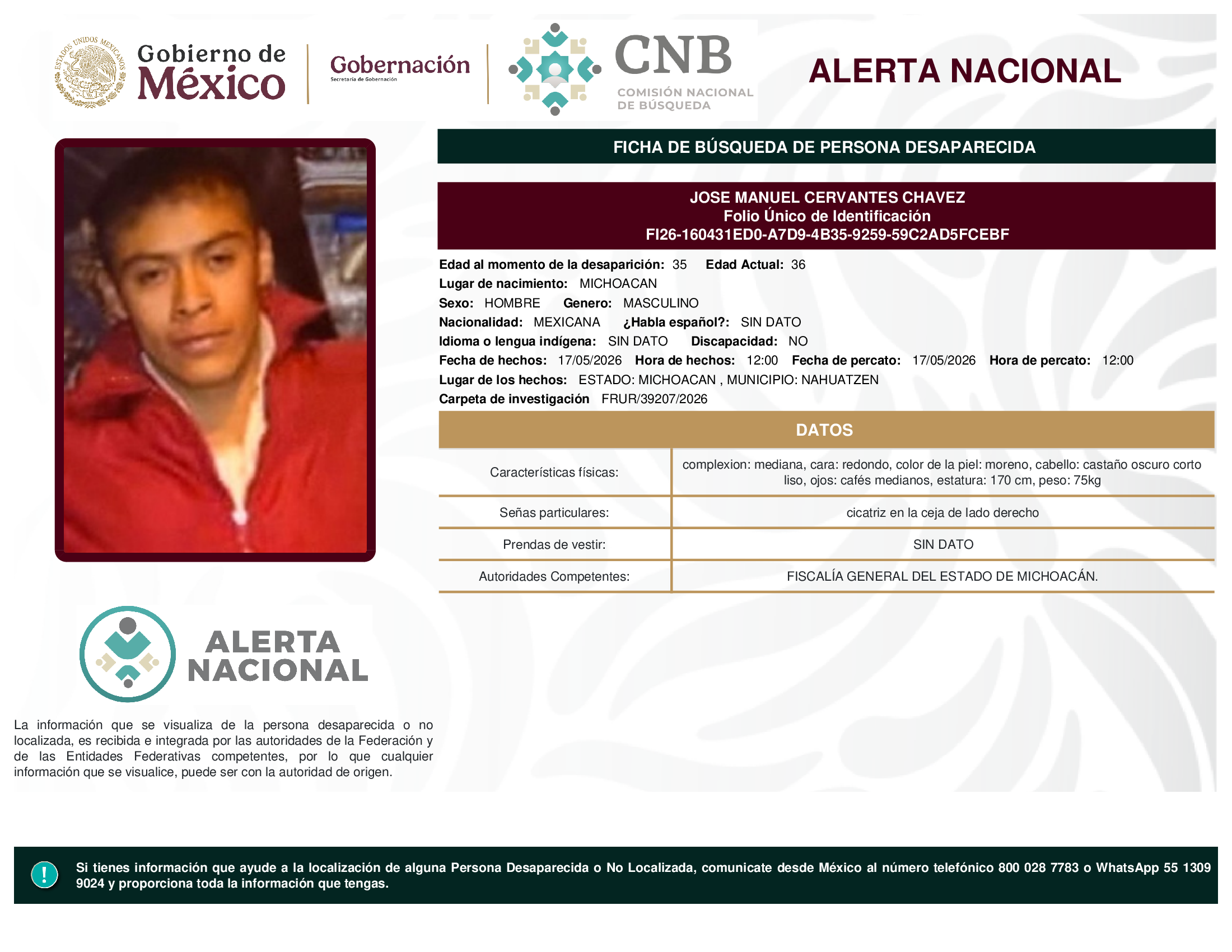 JOSE MANUEL CERVANTES CHAVEZ