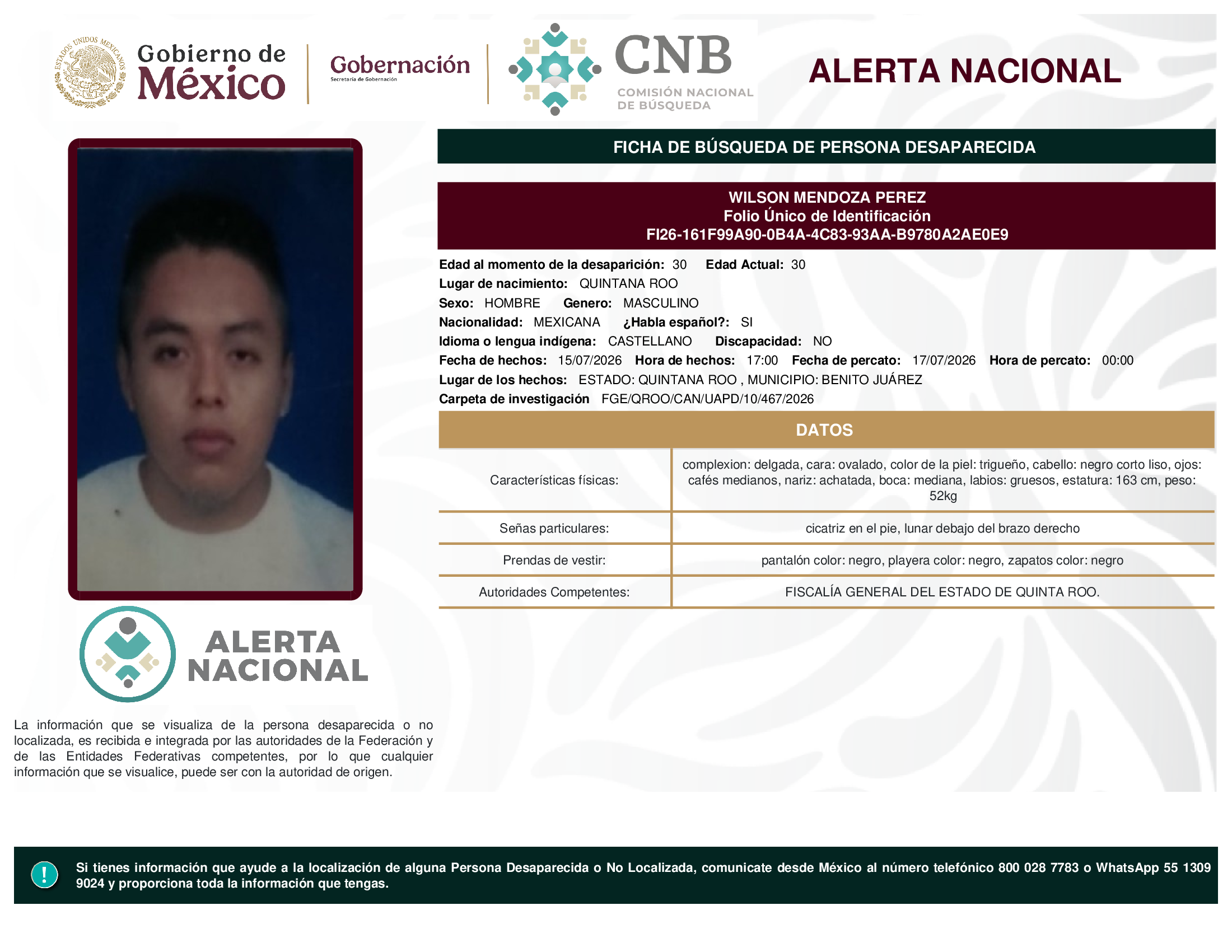 WILSON MENDOZA PEREZ