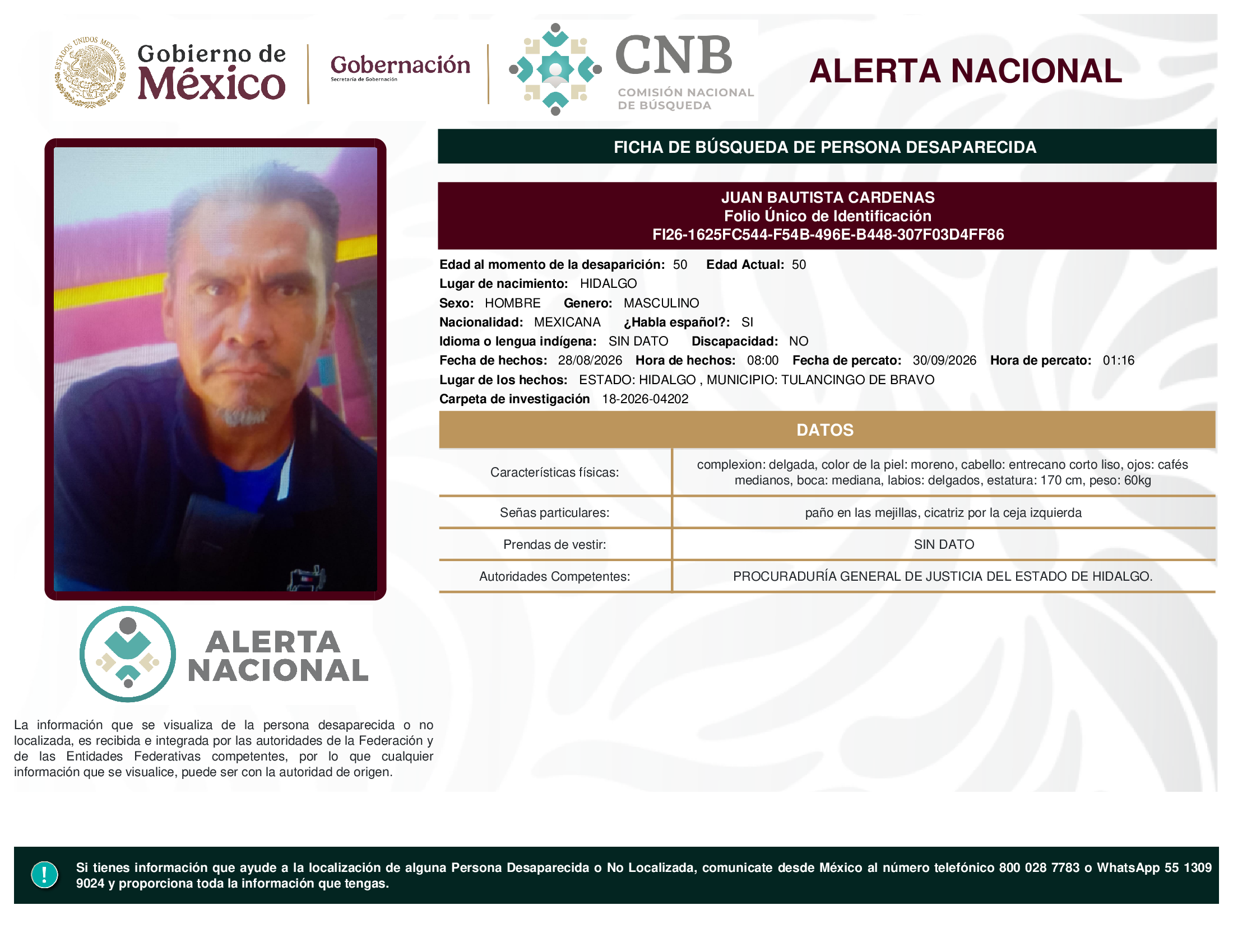 JUAN BAUTISTA CARDENAS