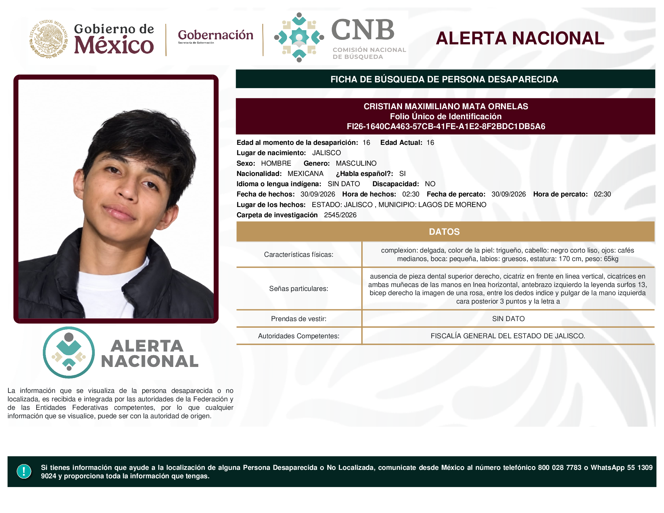 CRISTIAN MAXIMILIANO MATA ORNELAS