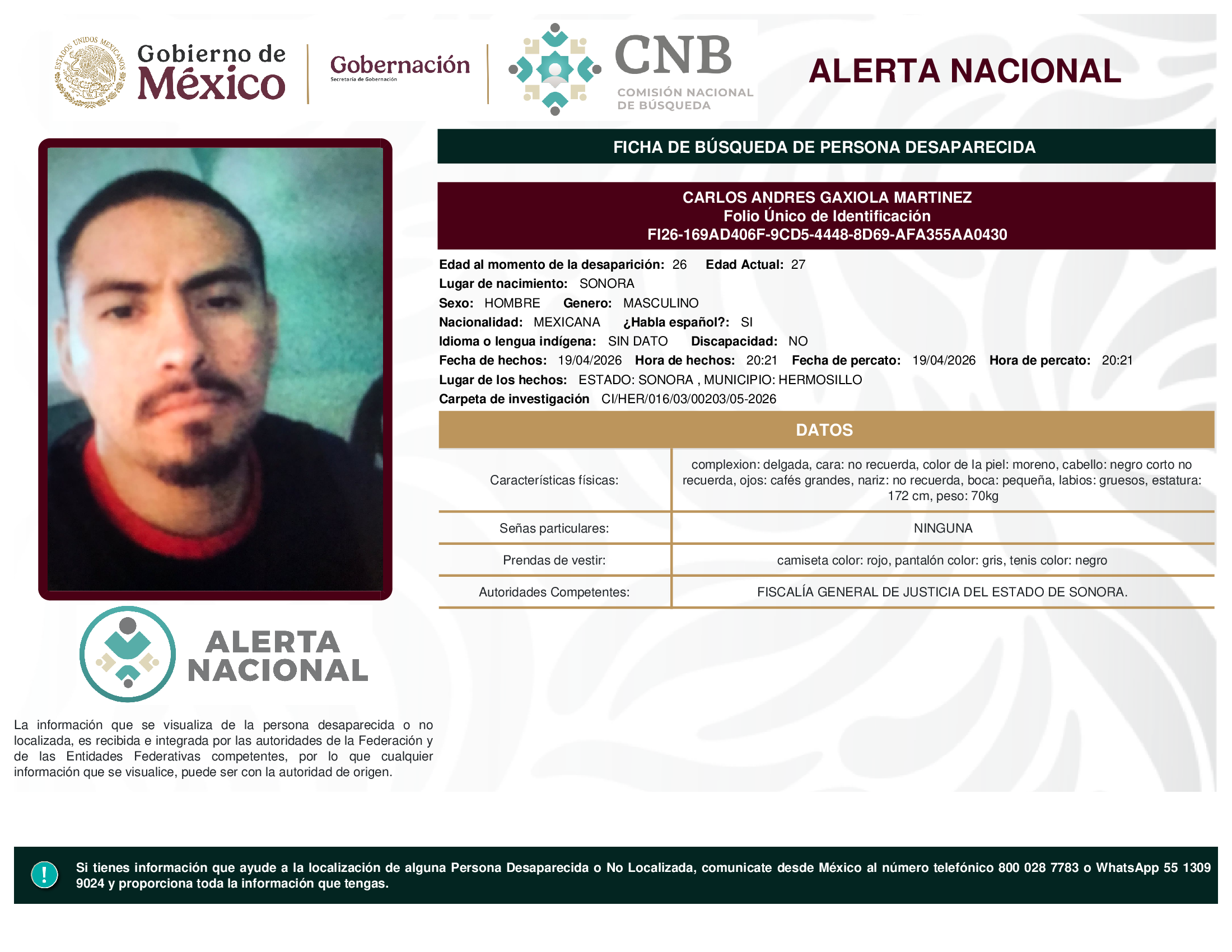 CARLOS ANDRES GAXIOLA MARTINEZ