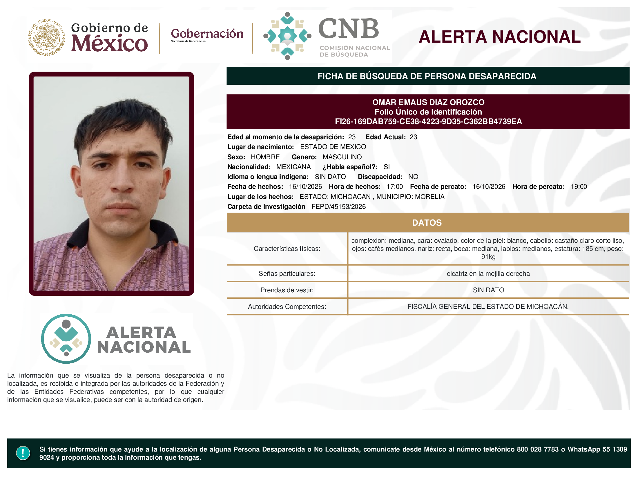 OMAR EMAUS DIAZ OROZCO