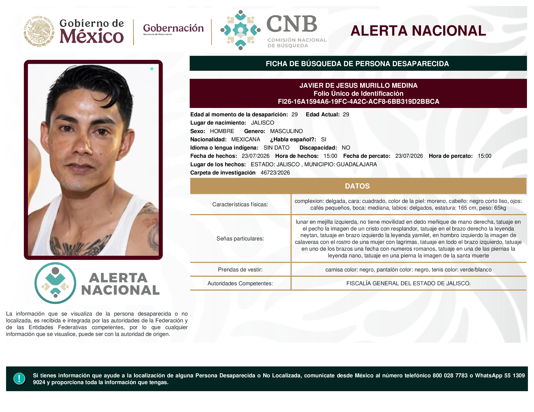 JAVIER DE JESUS MURILLO MEDINA