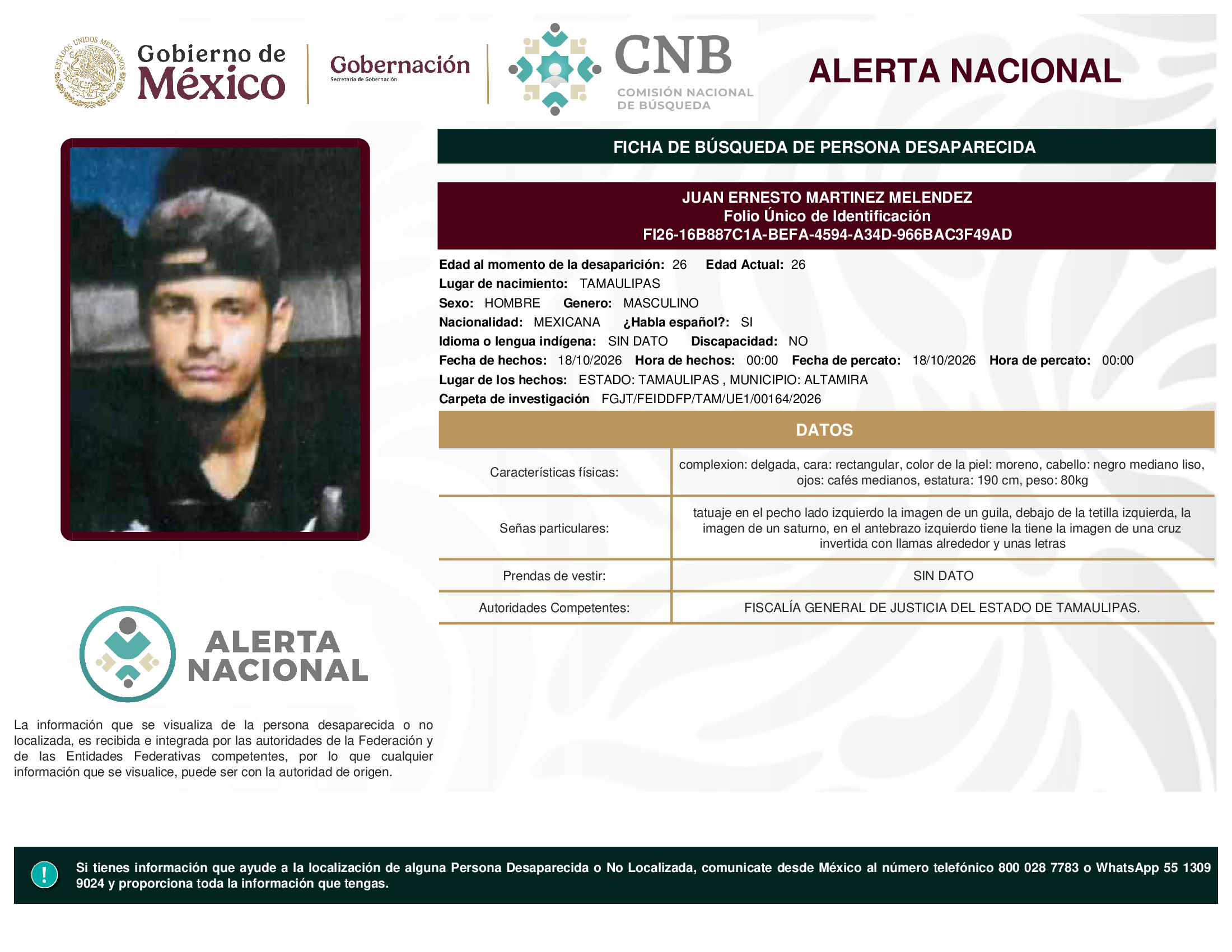 JUAN ERNESTO MARTINEZ MELENDEZ
