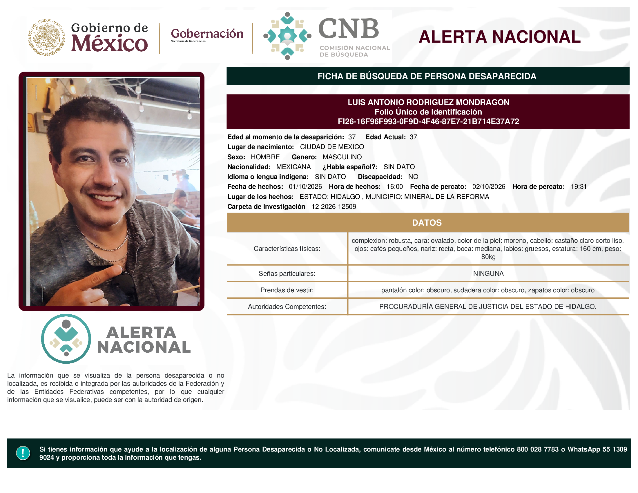 LUIS ANTONIO RODRIGUEZ MONDRAGON