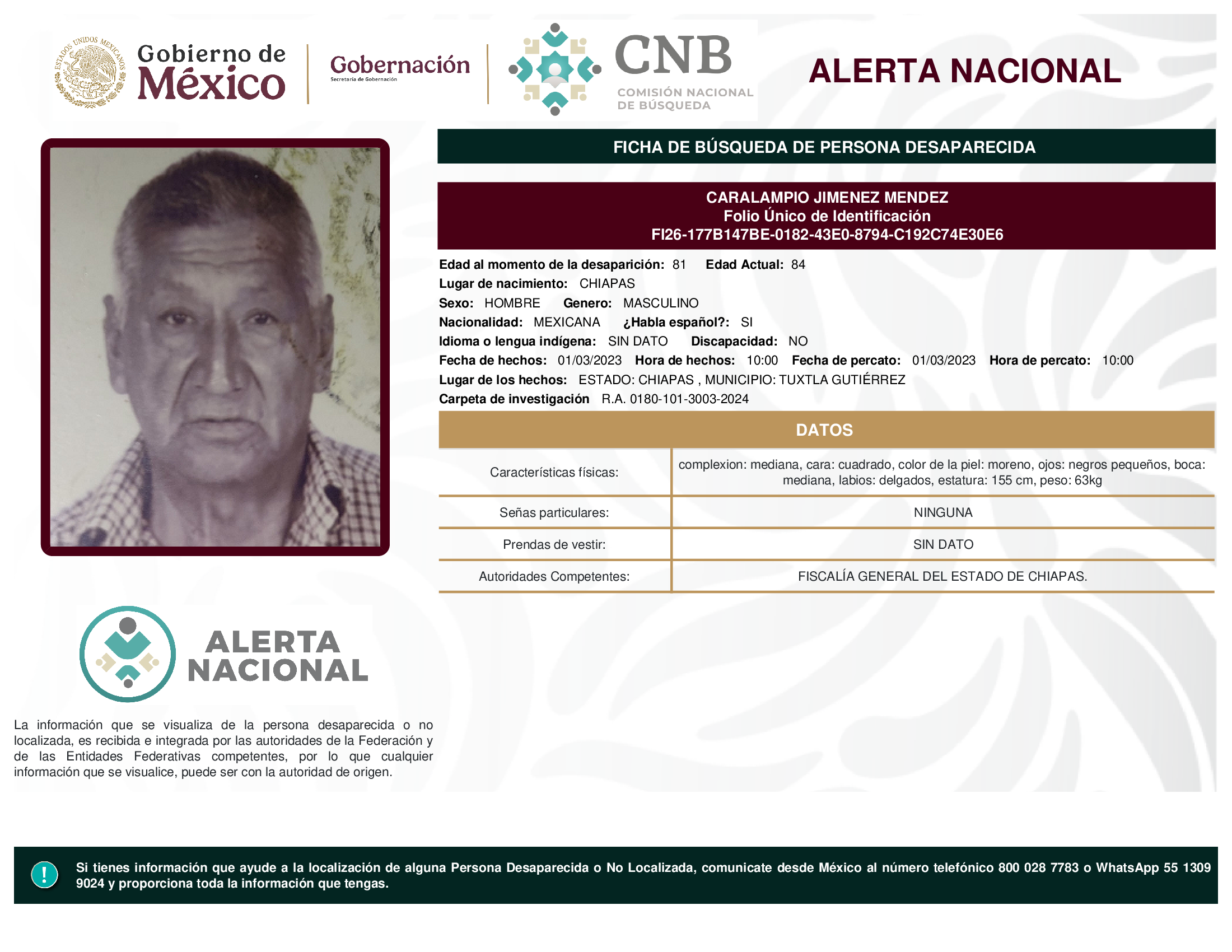 CARALAMPIO JIMENEZ MENDEZ