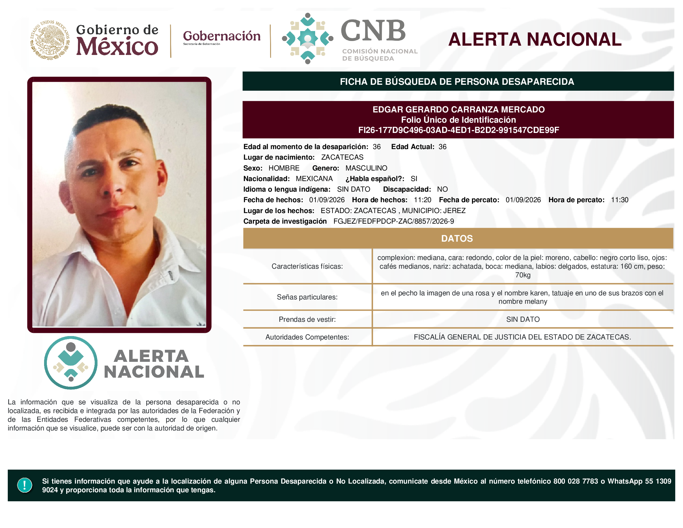 EDGAR GERARDO CARRANZA MERCADO