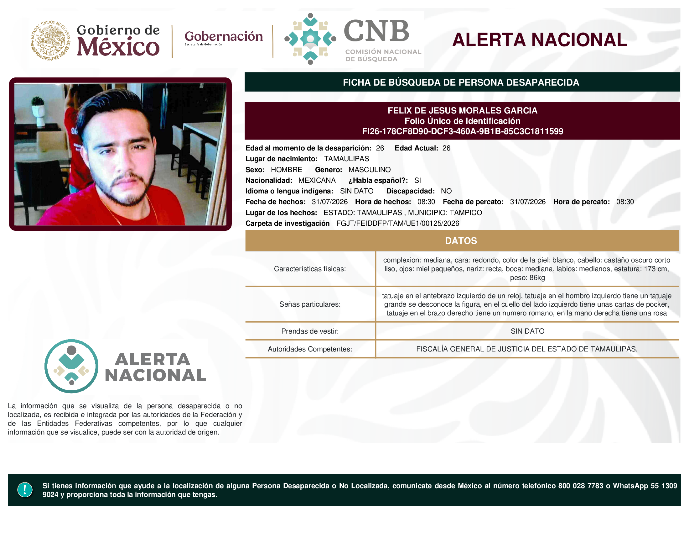 FELIX DE JESUS MORALES GARCIA