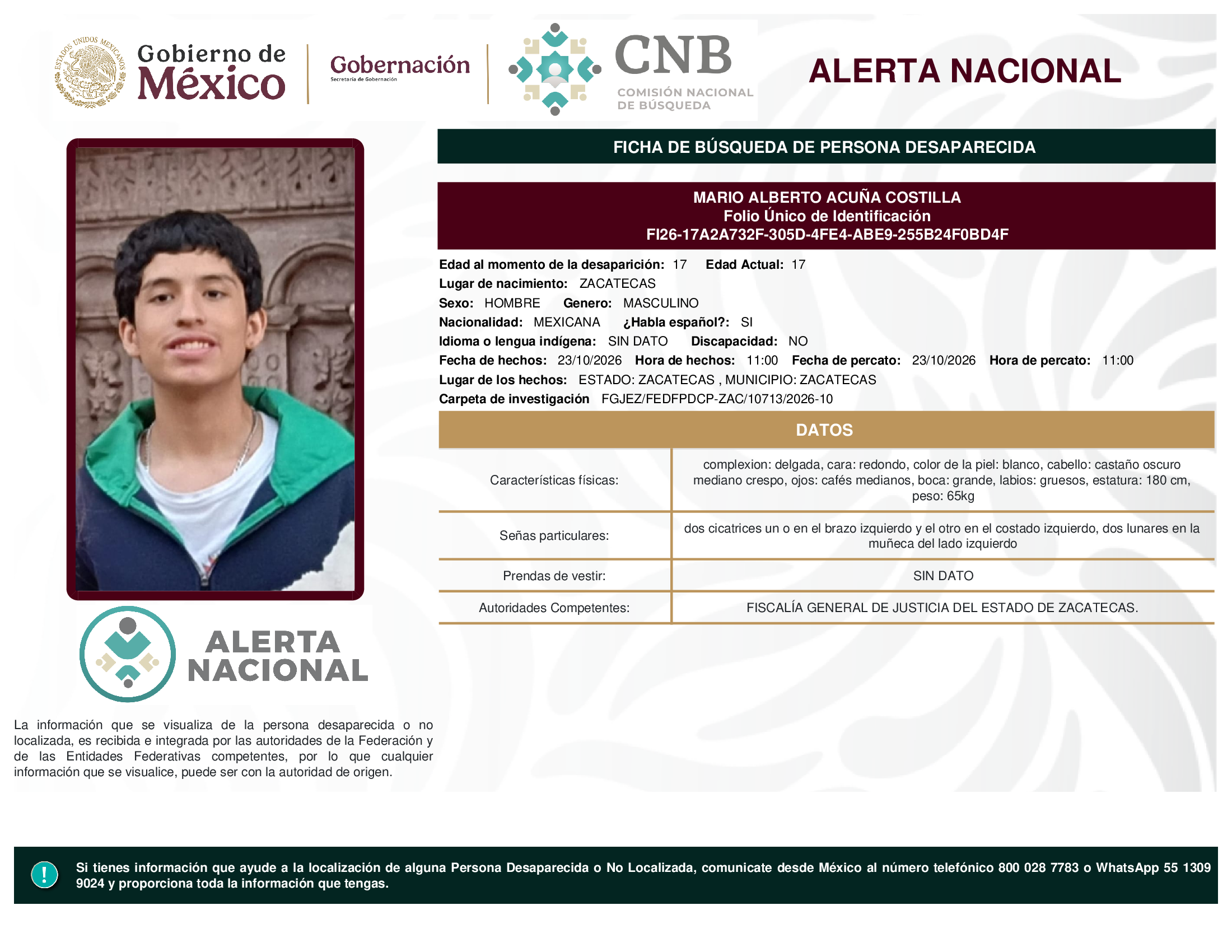 MARIO ALBERTO ACUÑA COSTILLA