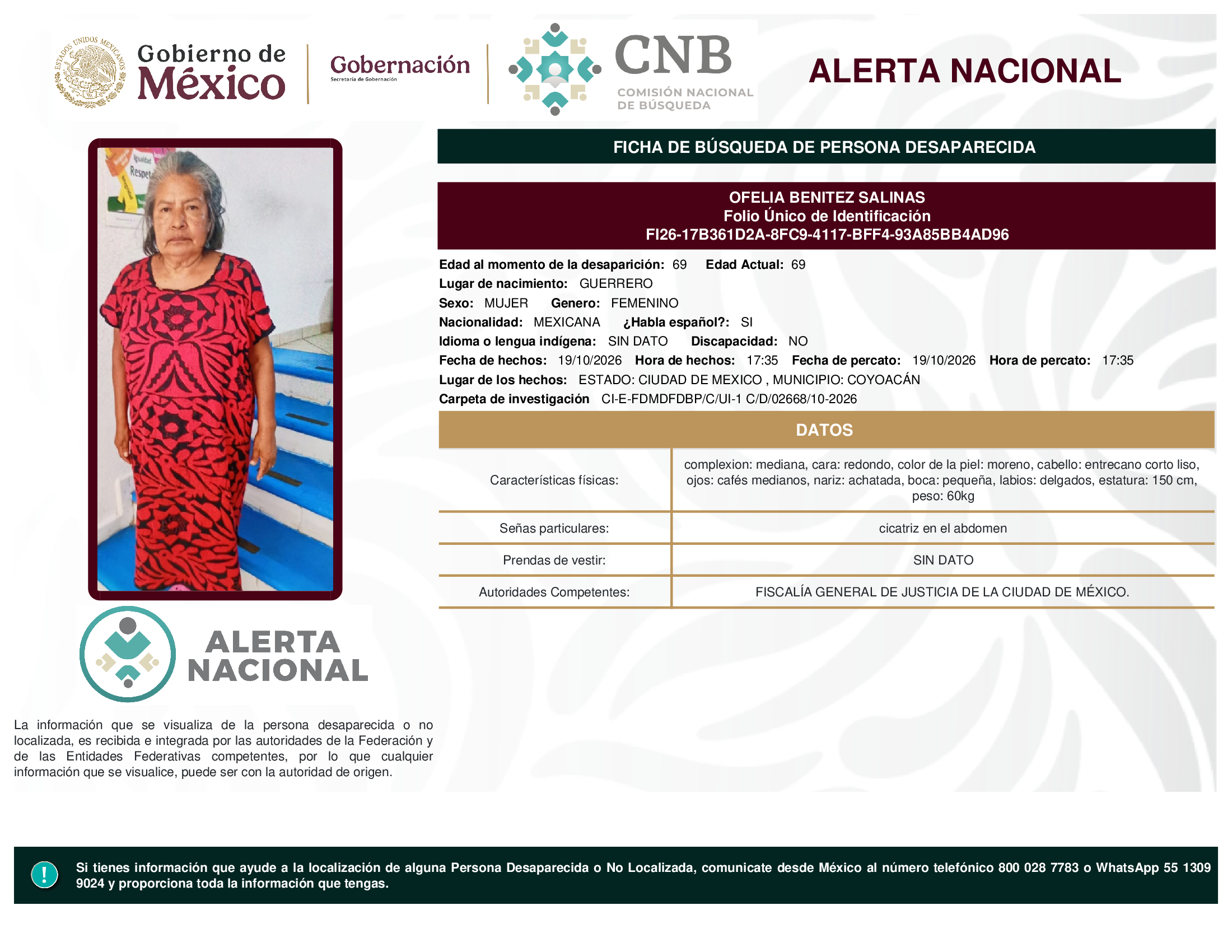 OFELIA BENITEZ SALINAS