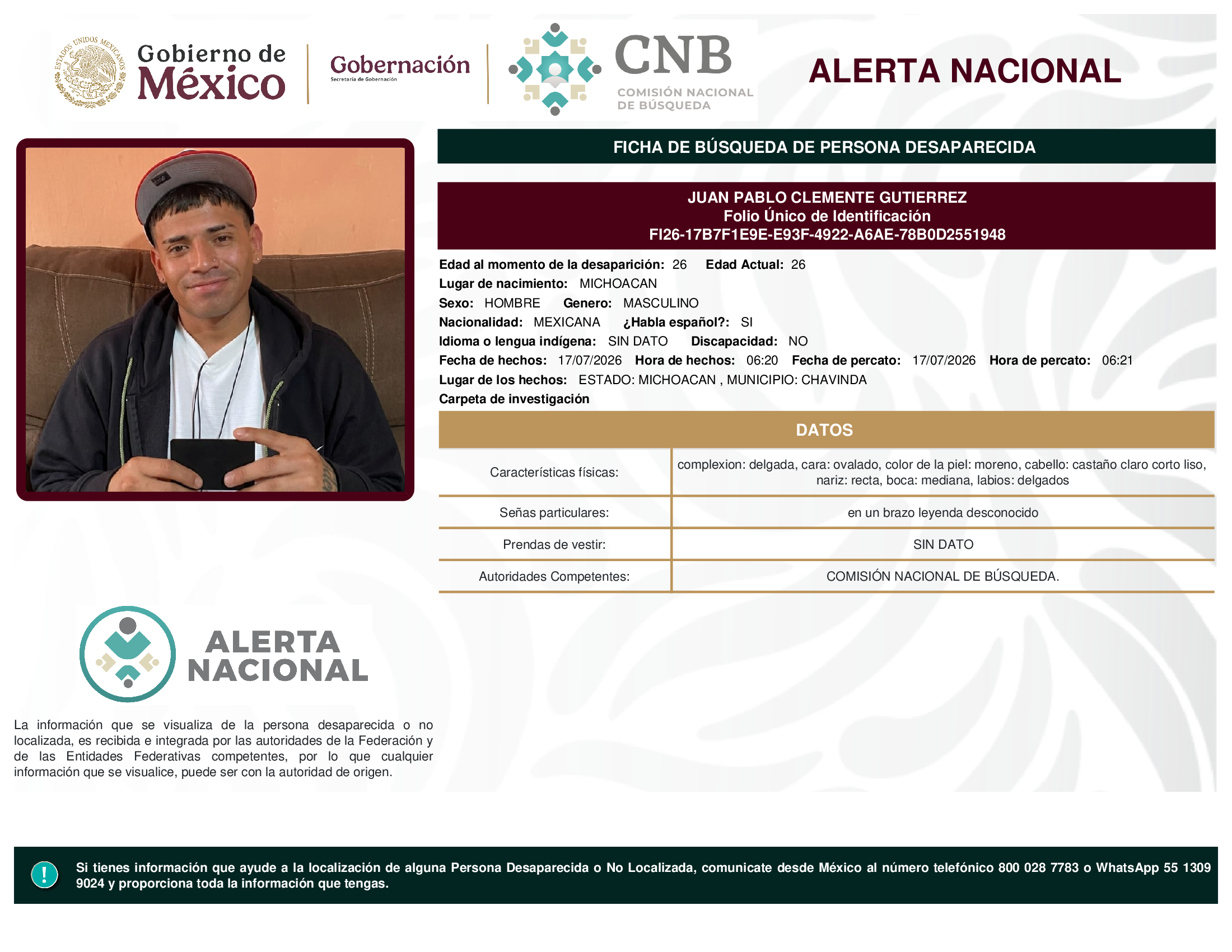 JUAN PABLO CLEMENTE GUTIERREZ