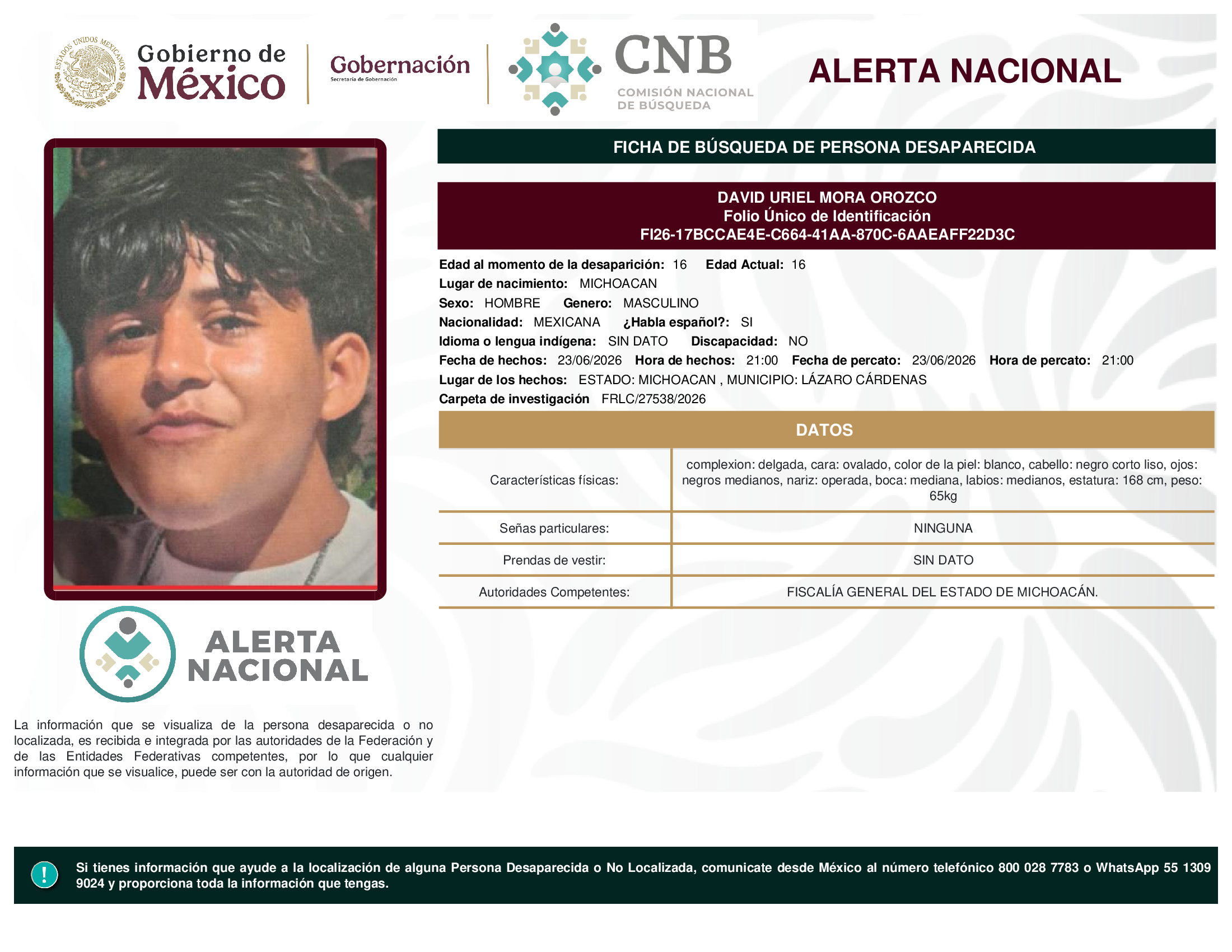 DAVID URIEL MORA OROZCO