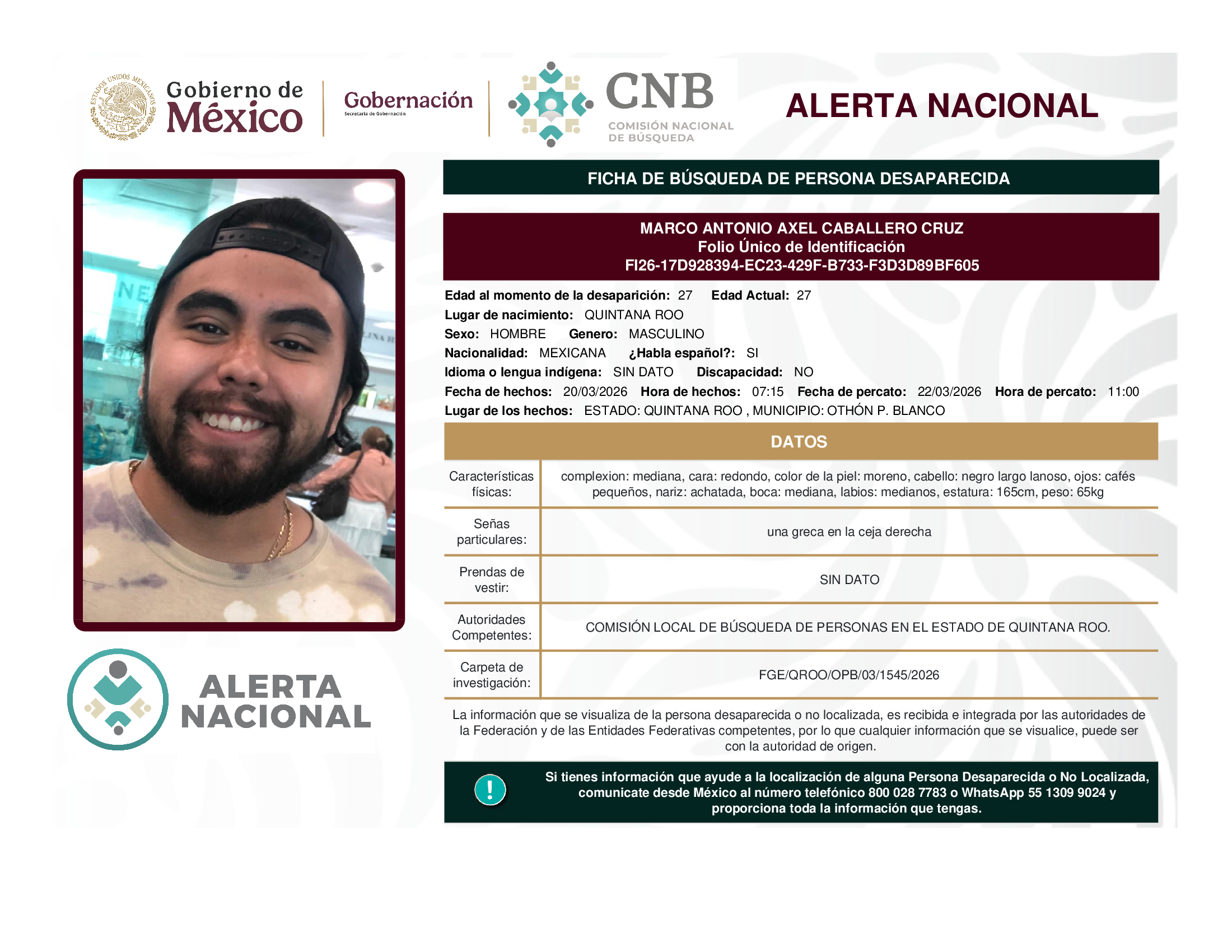 MARCO ANTONIO AXEL CABALLERO CRUZ