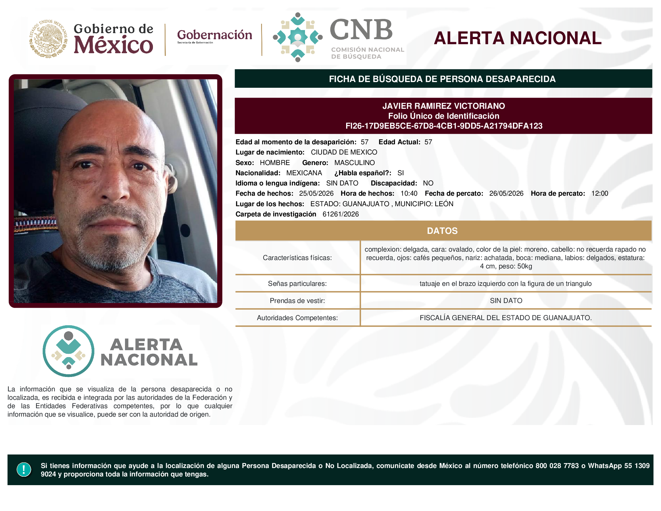 JAVIER RAMIREZ VICTORIANO