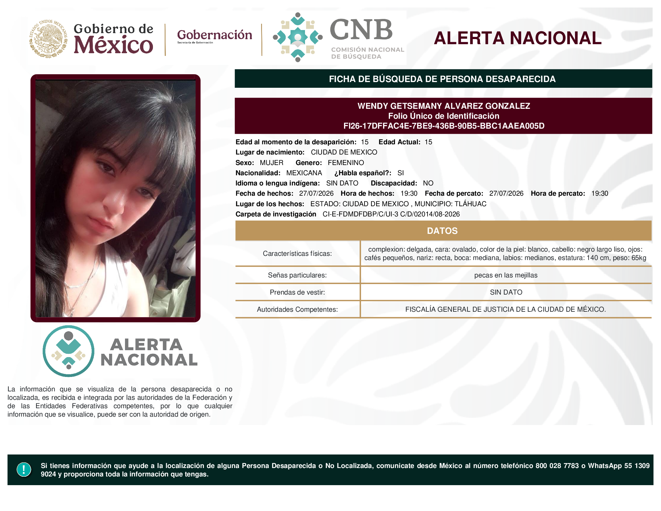 WENDY GETSEMANY ALVAREZ GONZALEZ