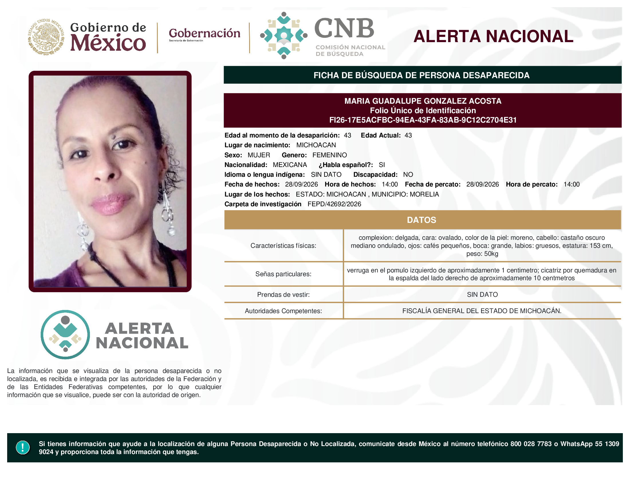 MARIA GUADALUPE GONZALEZ ACOSTA