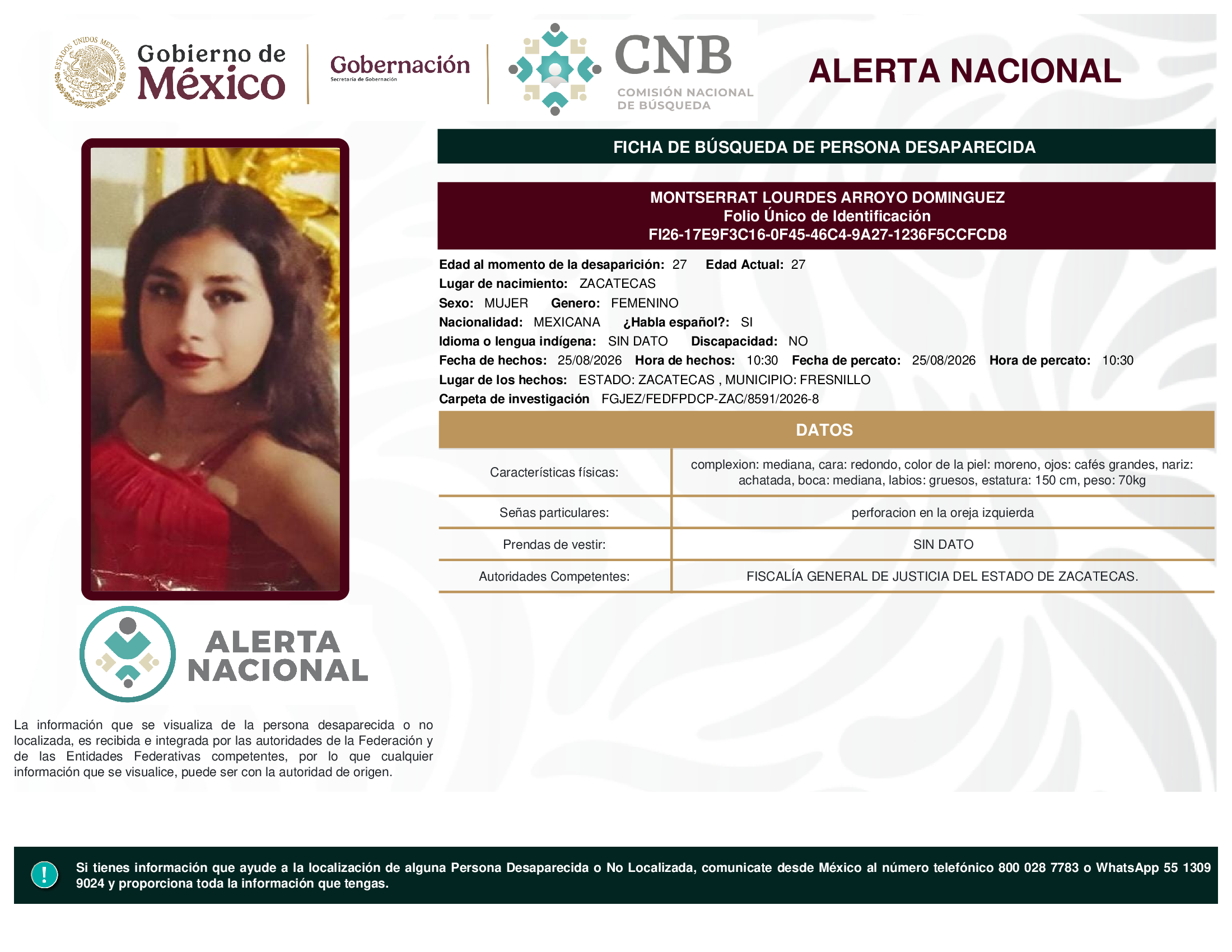 MONTSERRAT LOURDES ARROYO DOMINGUEZ