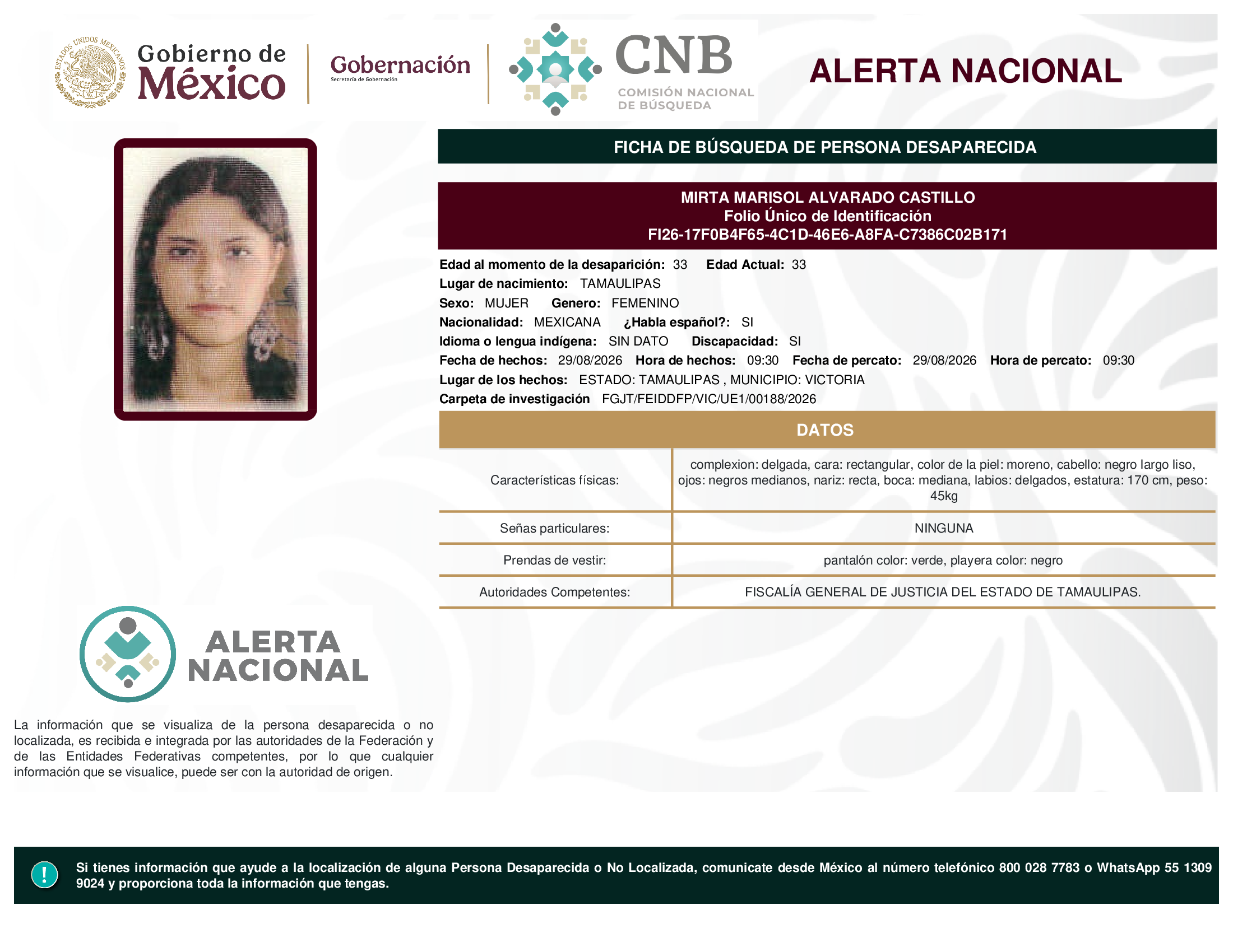MIRTA MARISOL ALVARADO CASTILLO