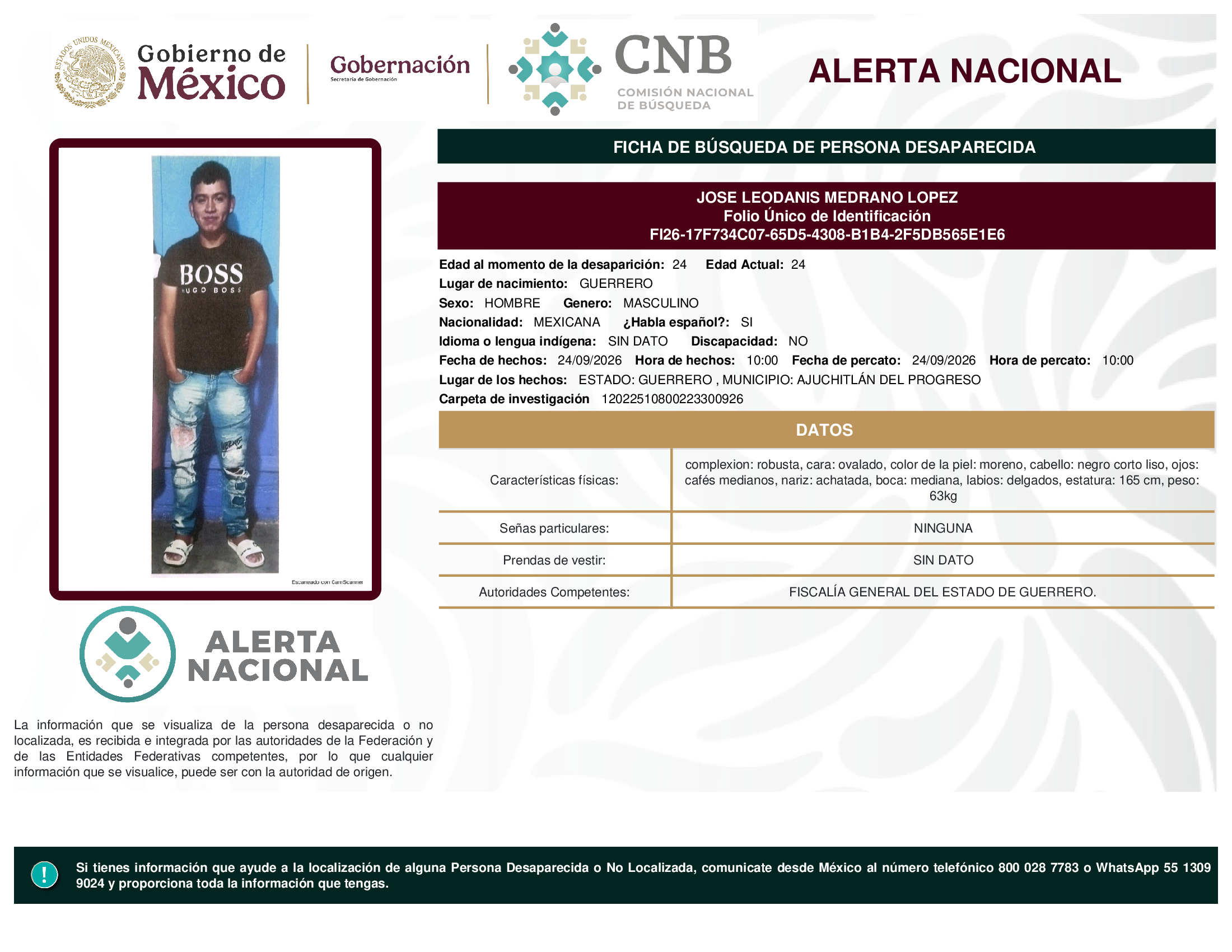 JOSE LEODANIS MEDRANO LOPEZ