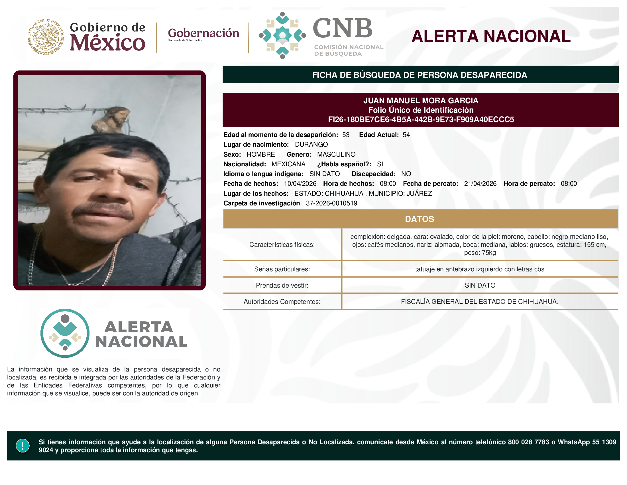 JUAN MANUEL MORA GARCIA