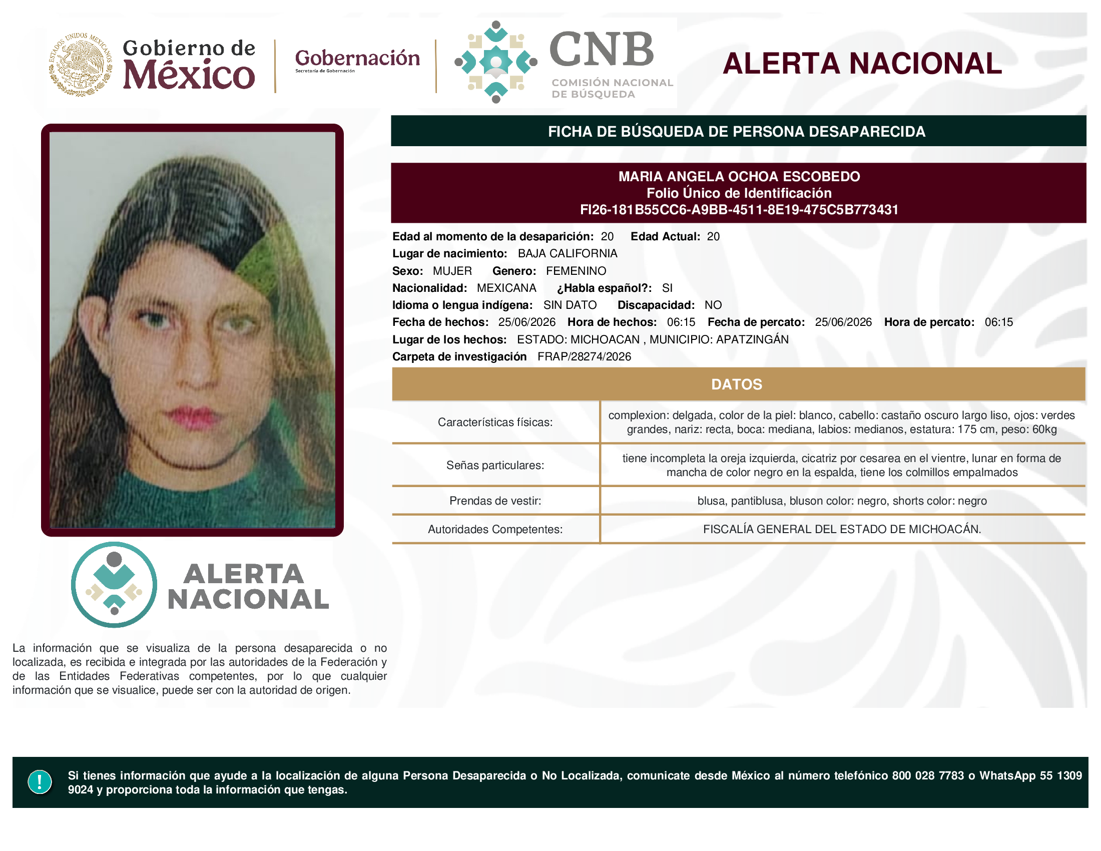 MARIA ANGELA OCHOA ESCOBEDO