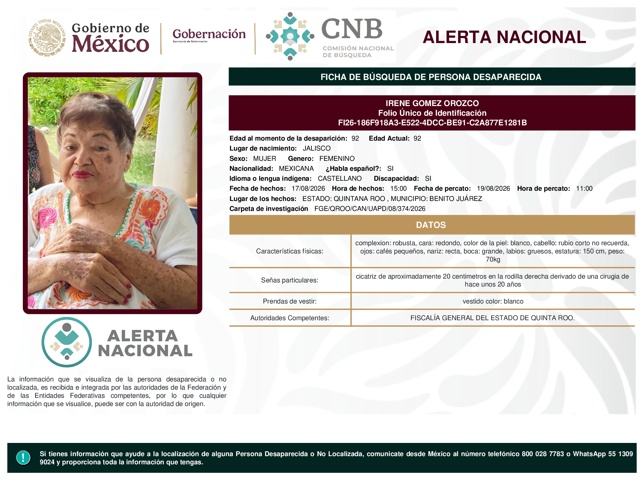 IRENE GOMEZ OROZCO