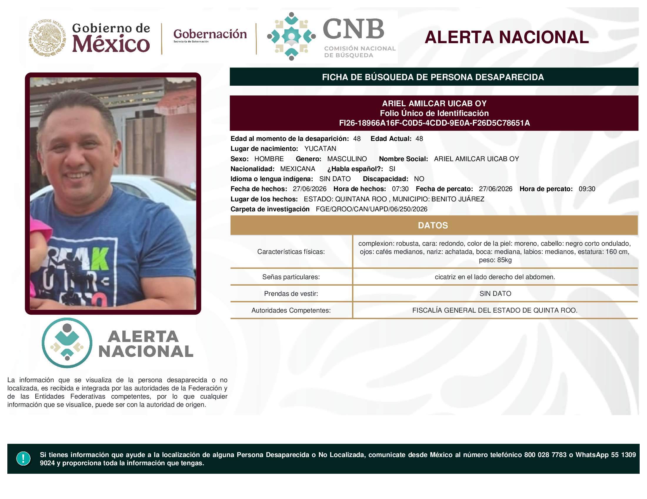 ARIEL AMILCAR UICAB OY