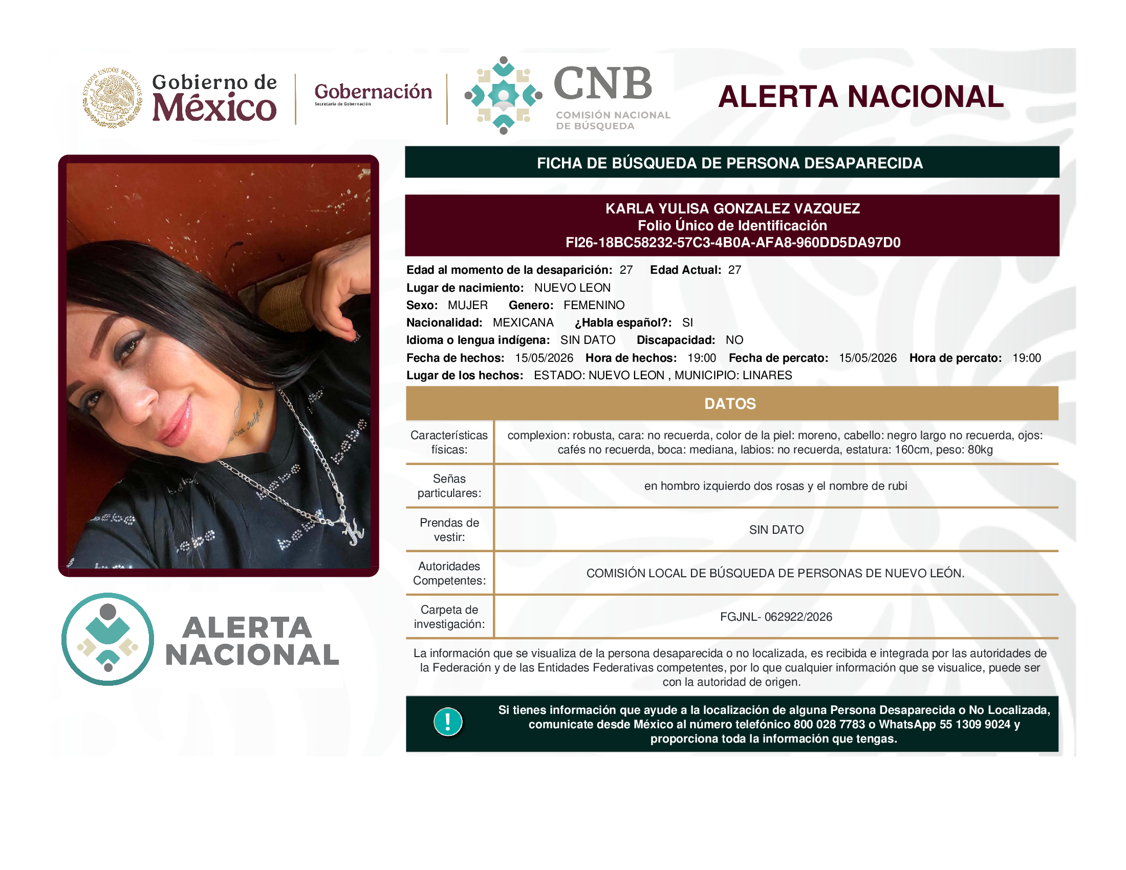 KARLA YULISA GONZALEZ VAZQUEZ
