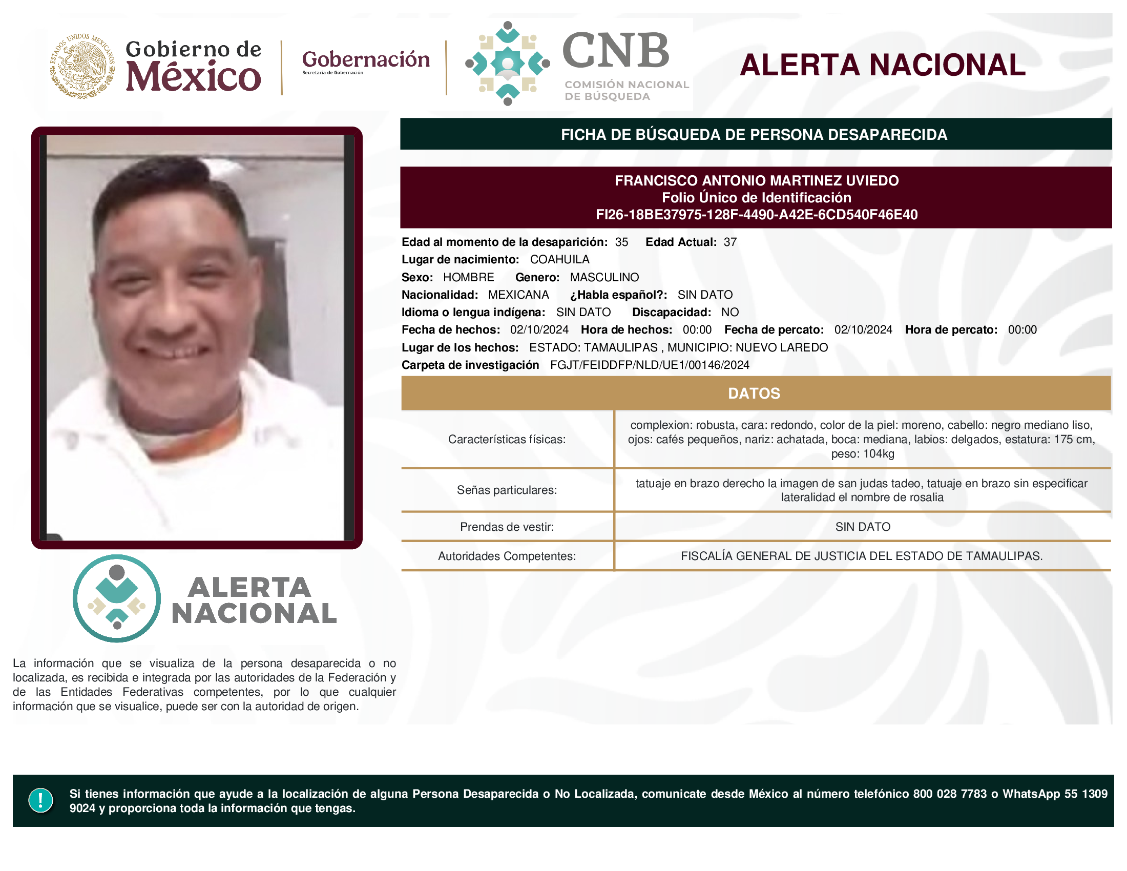FRANCISCO ANTONIO MARTINEZ UVIEDO
