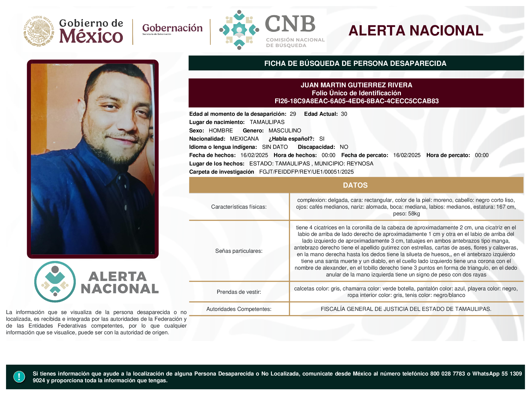 JUAN MARTIN GUTIERREZ RIVERA