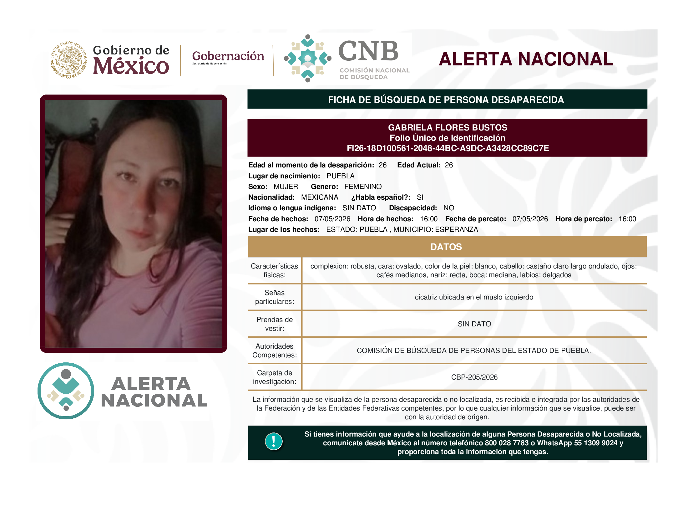 GABRIELA FLORES BUSTOS