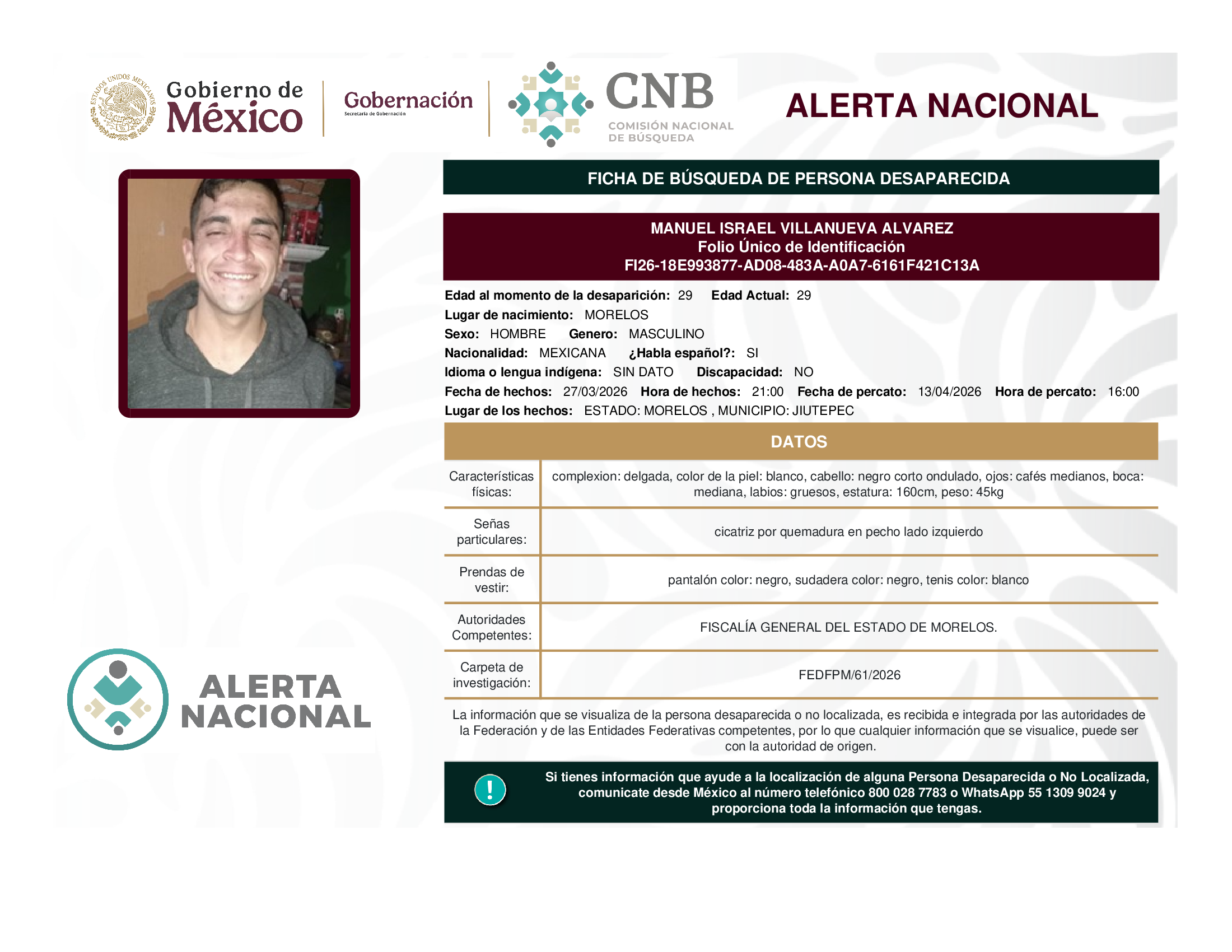 MANUEL ISRAEL VILLANUEVA ALVAREZ
