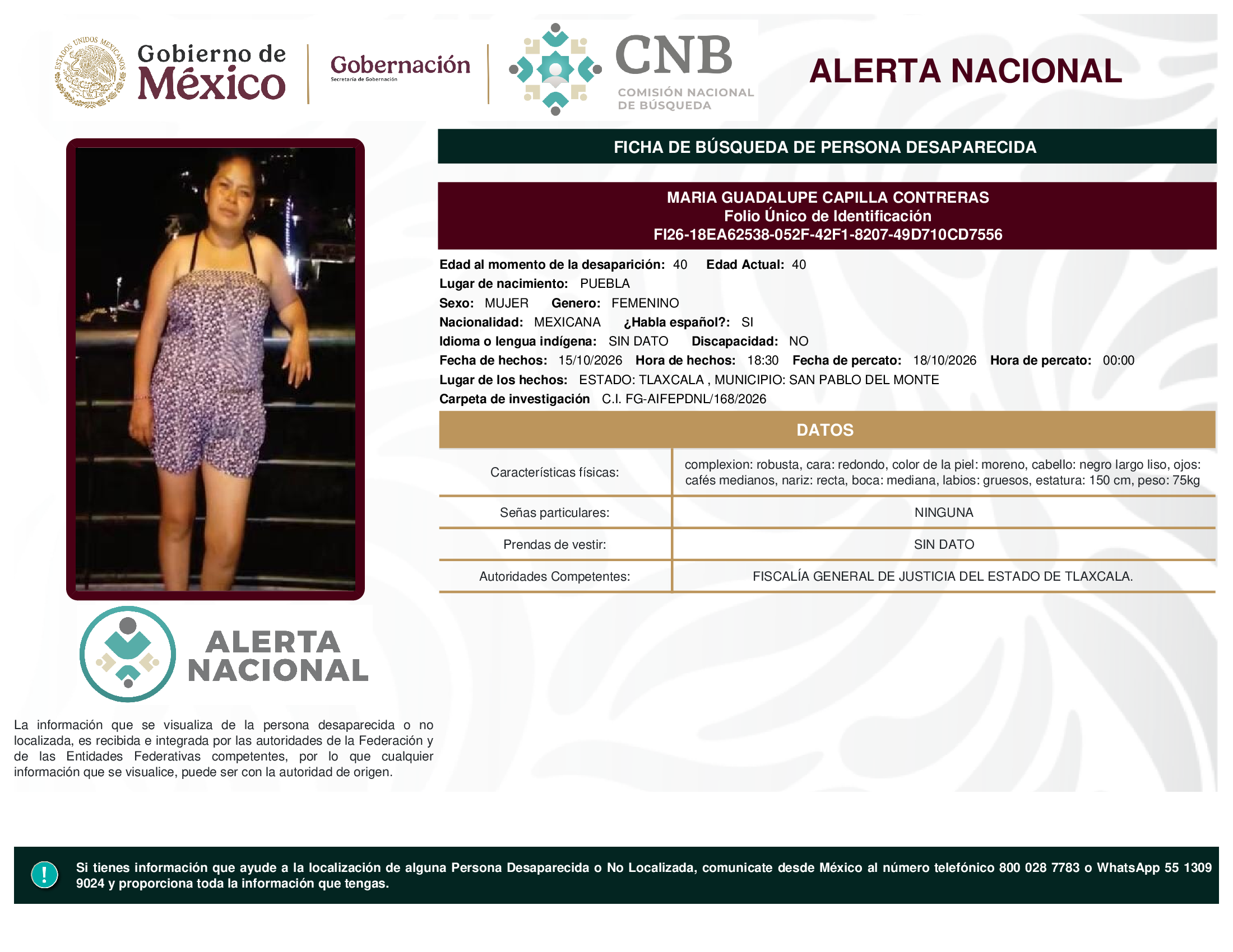 MARIA GUADALUPE CAPILLA CONTRERAS