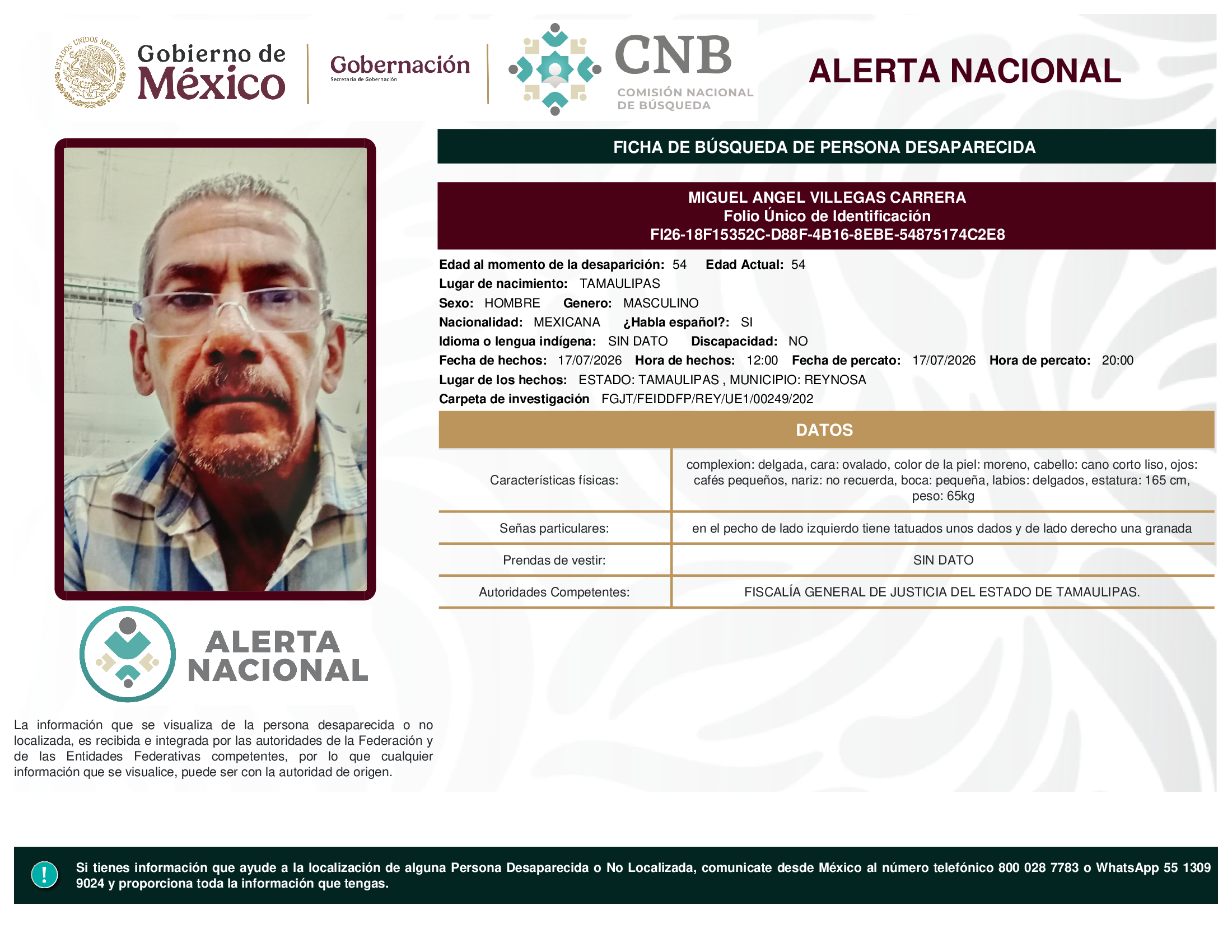 MIGUEL ANGEL VILLEGAS CARRERA