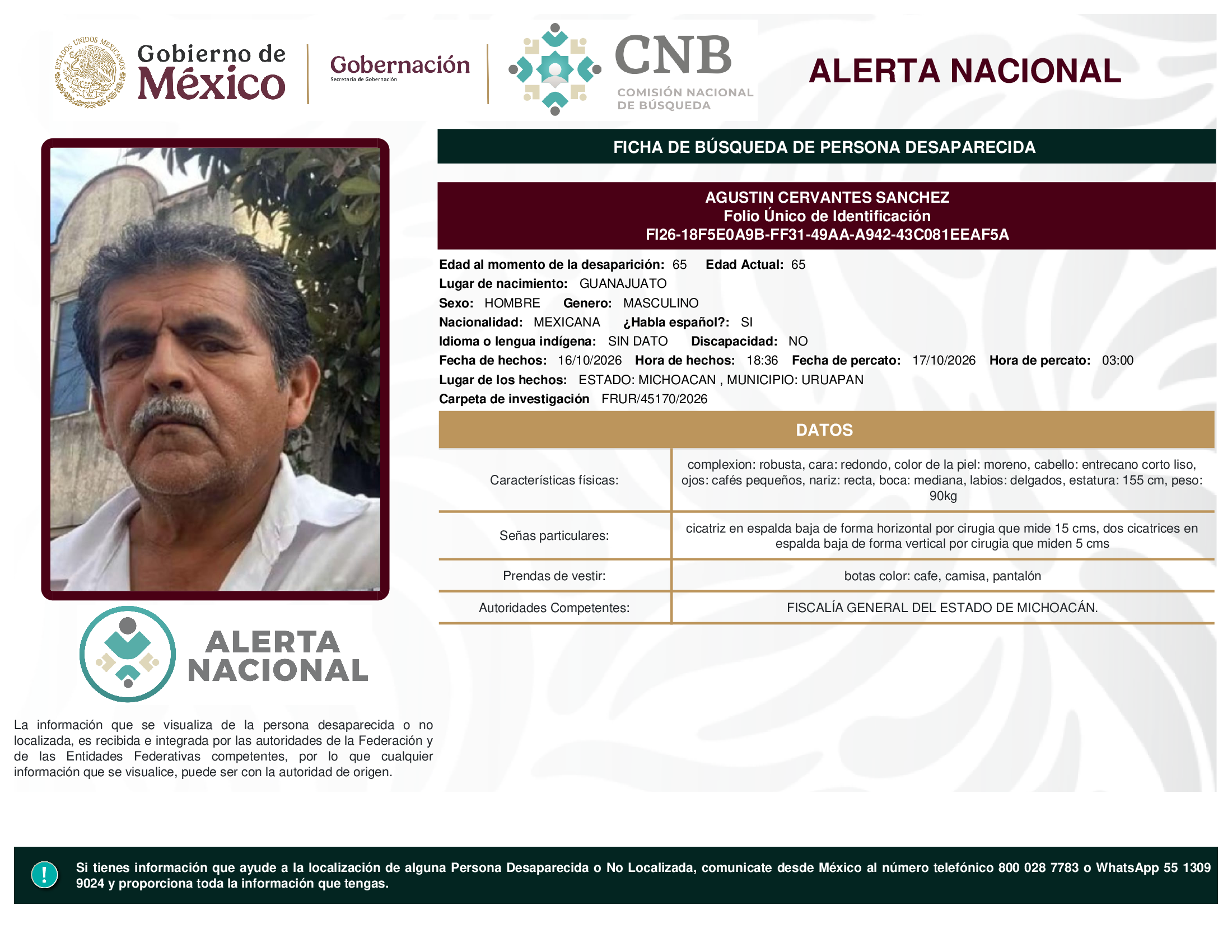 AGUSTIN CERVANTES SANCHEZ