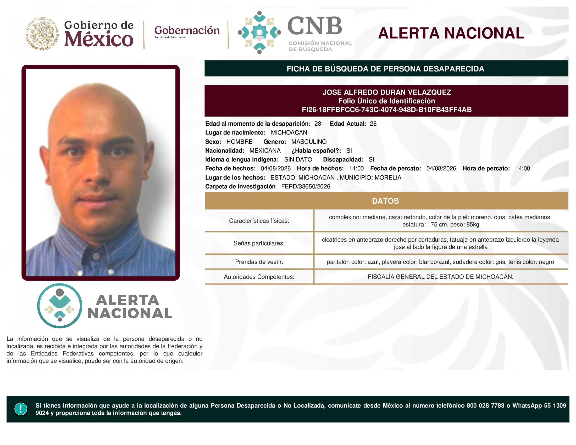JOSE ALFREDO DURAN VELAZQUEZ