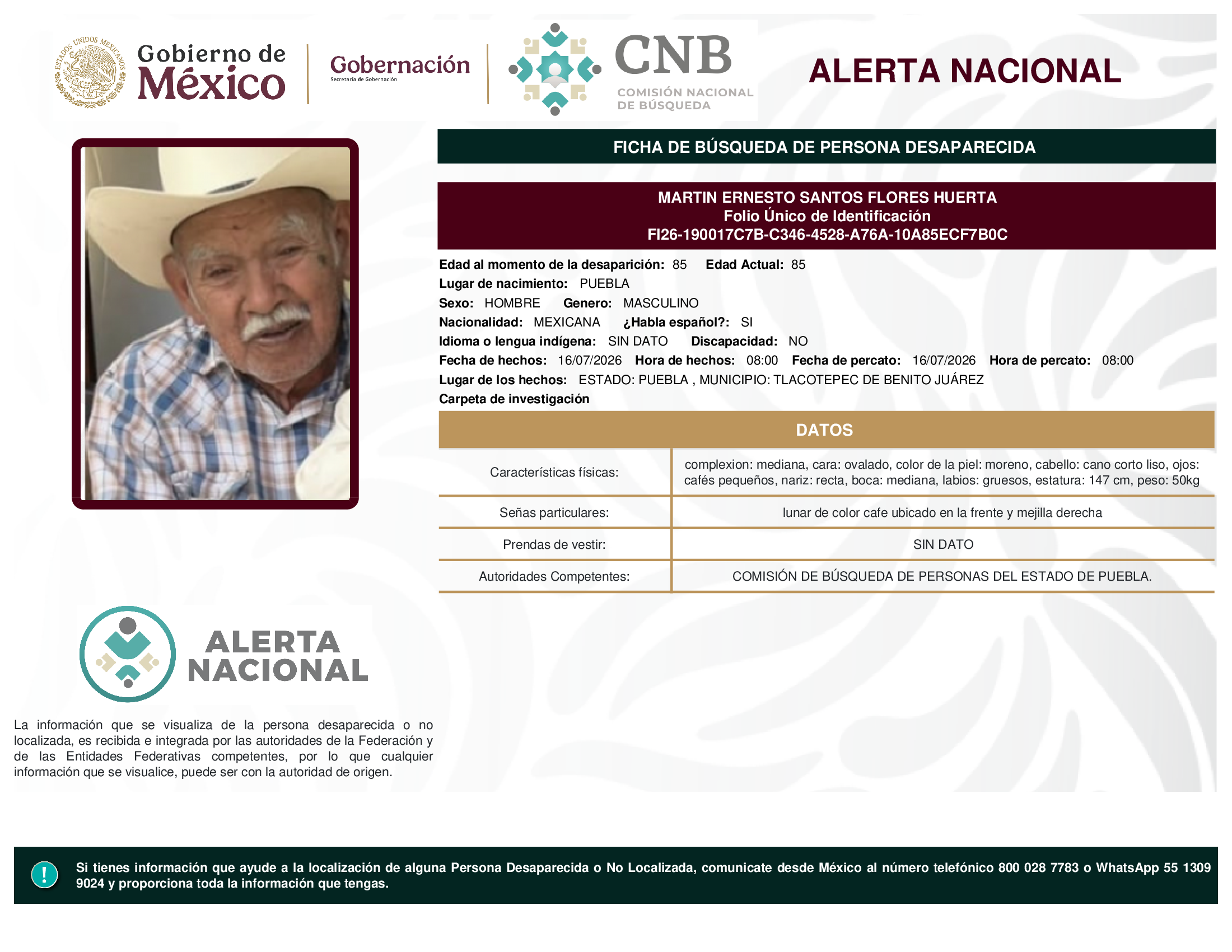 MARTIN ERNESTO SANTOS FLORES HUERTA