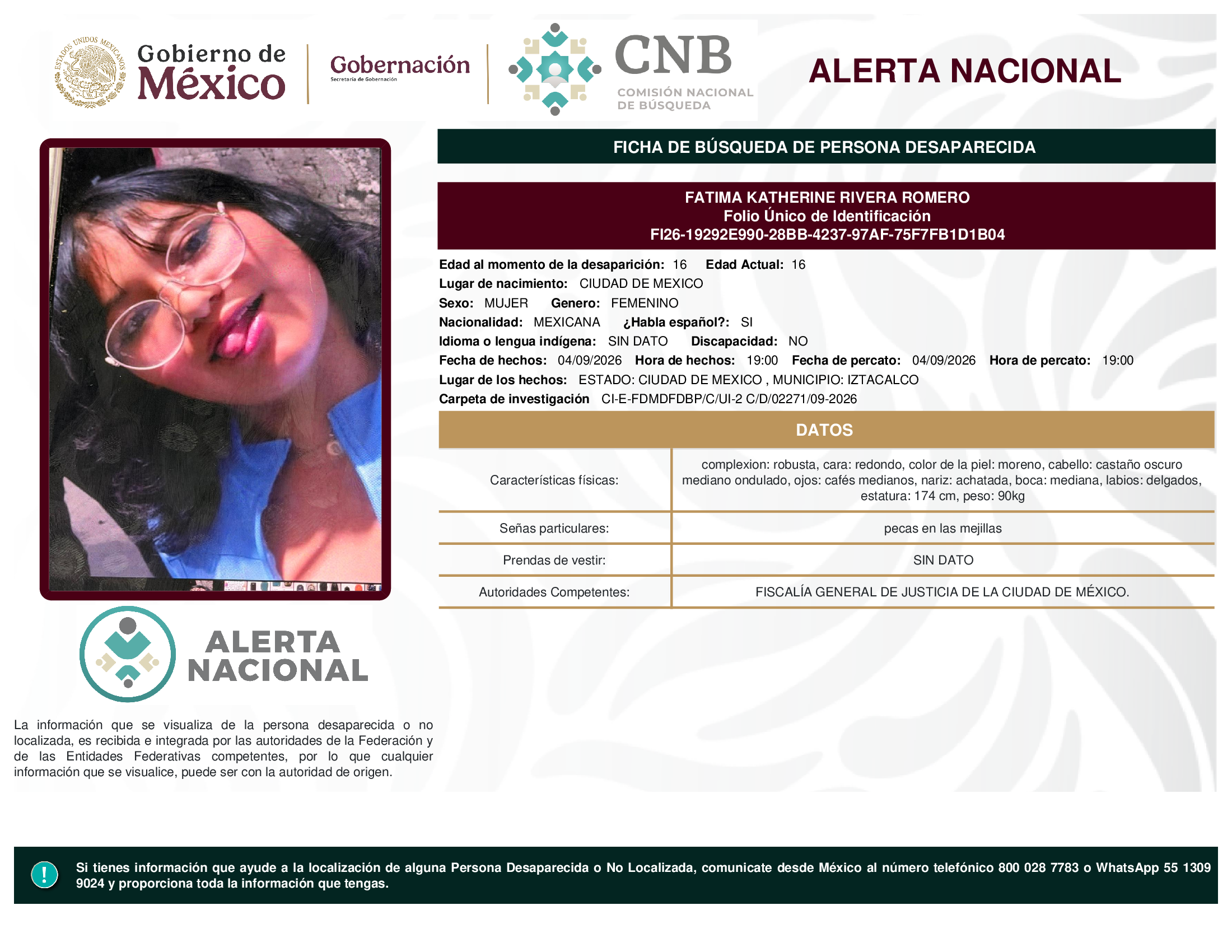 FATIMA KATHERINE RIVERA ROMERO