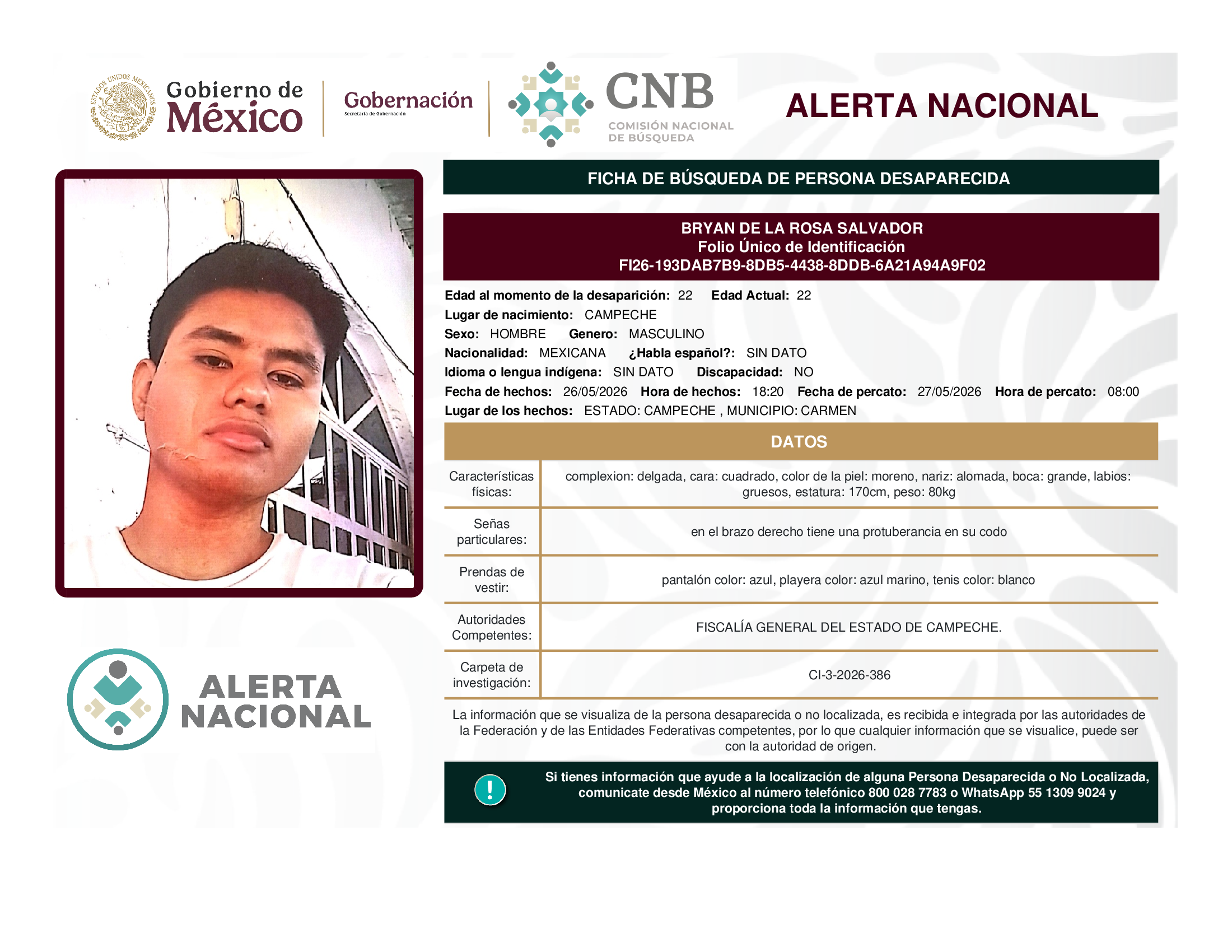 BRYAN DE LA ROSA SALVADOR