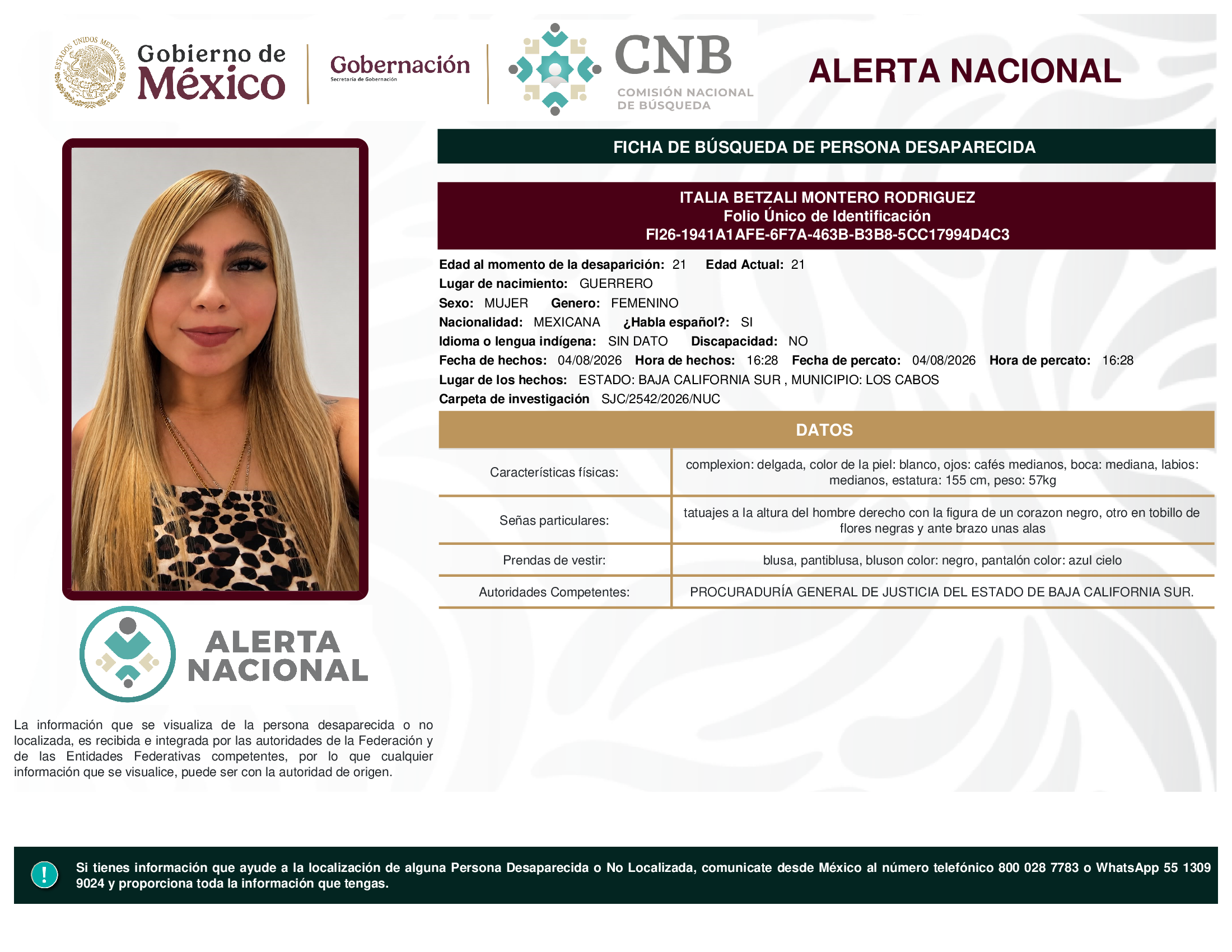 ITALIA BETZALI MONTERO RODRIGUEZ