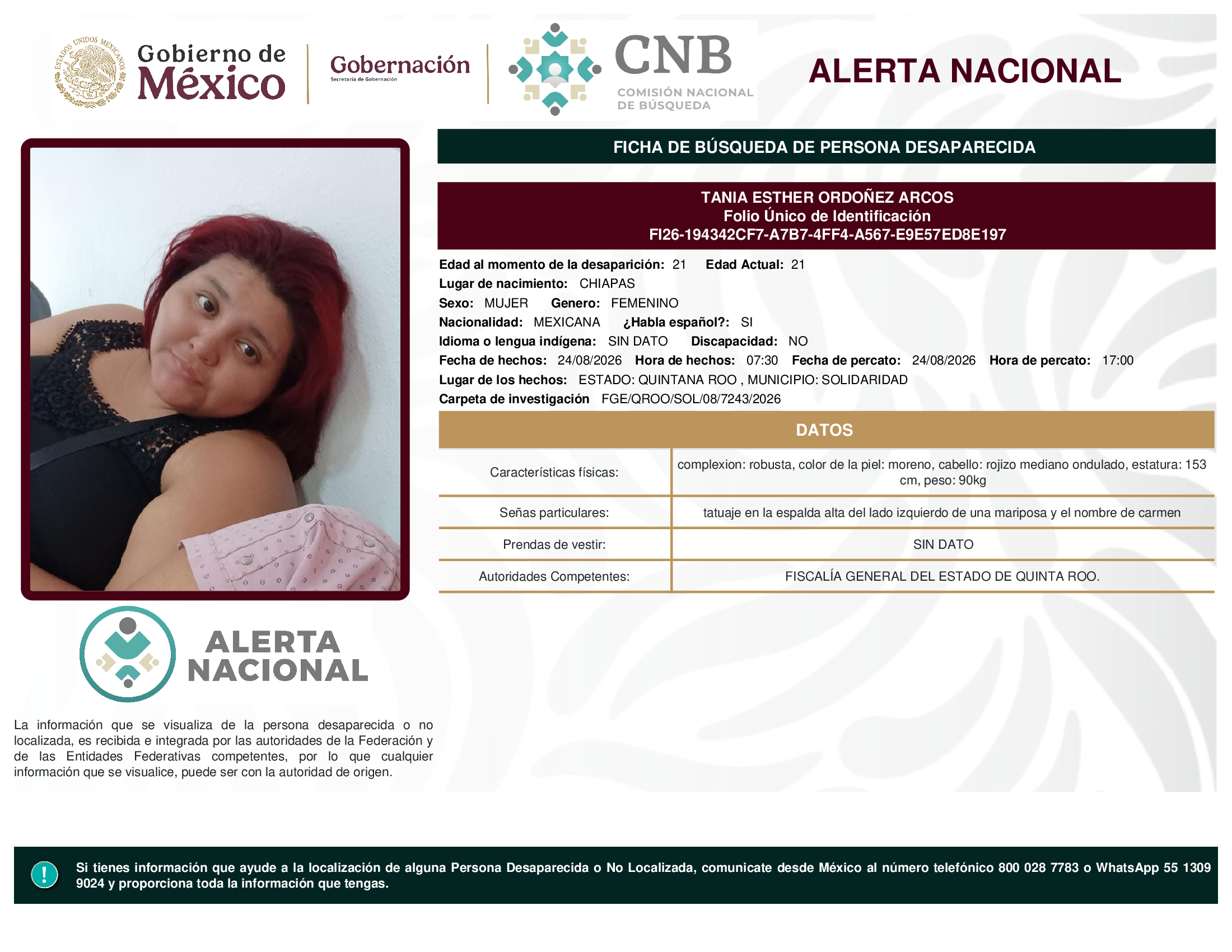 TANIA ESTHER ORDOÑEZ ARCOS