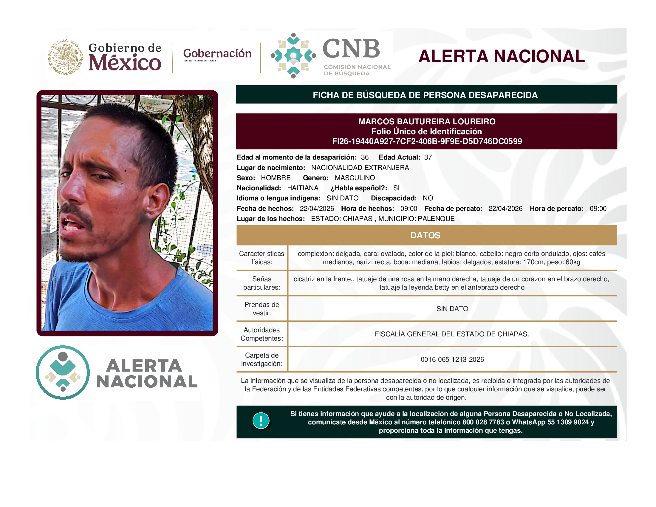 MARCOS BAUTUREIRA LOUREIRO